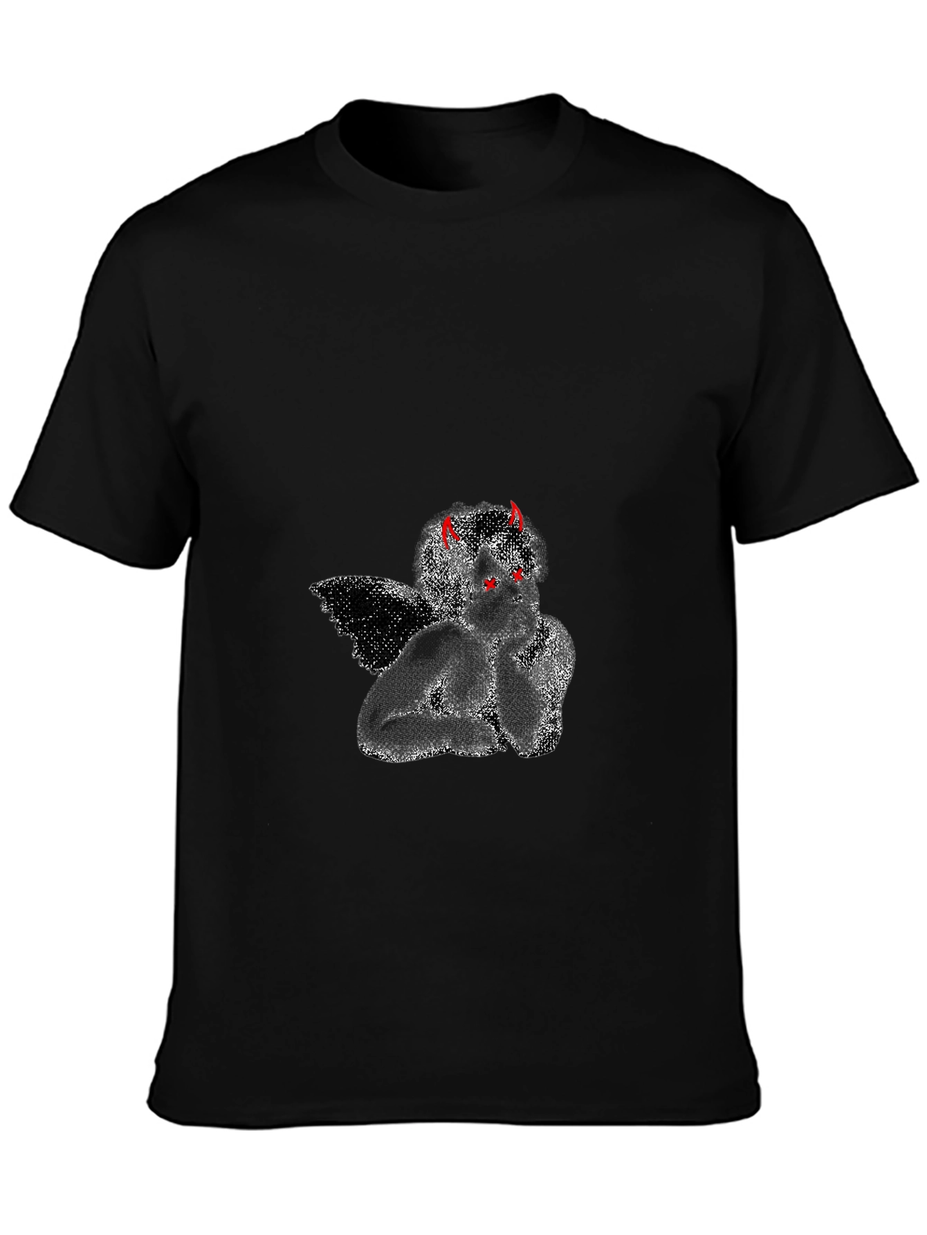 Devil Angel Graphic Tee - Mens Black T-Shirt