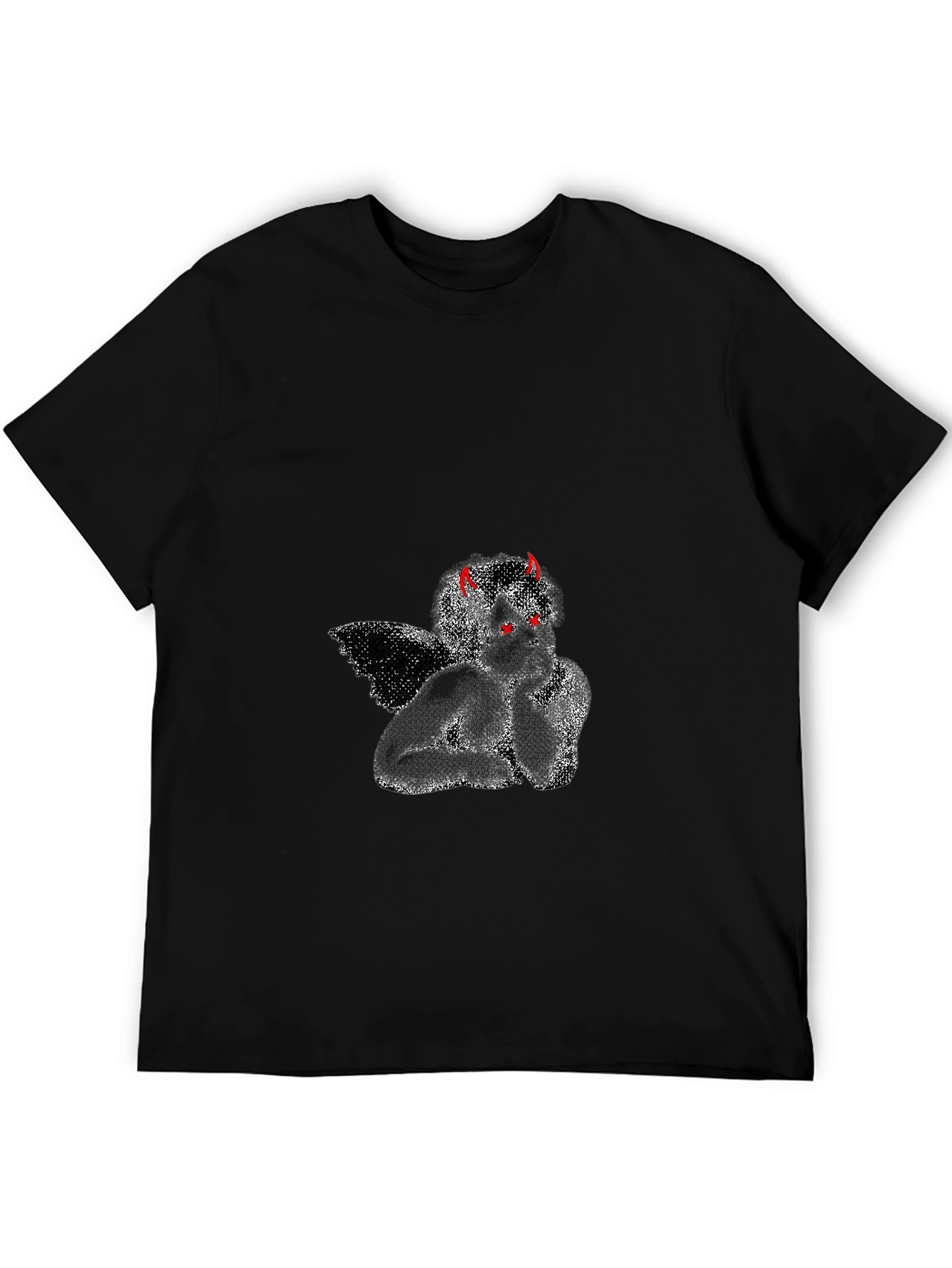 Devil Angel Graphic Tee - Mens Black T-Shirt