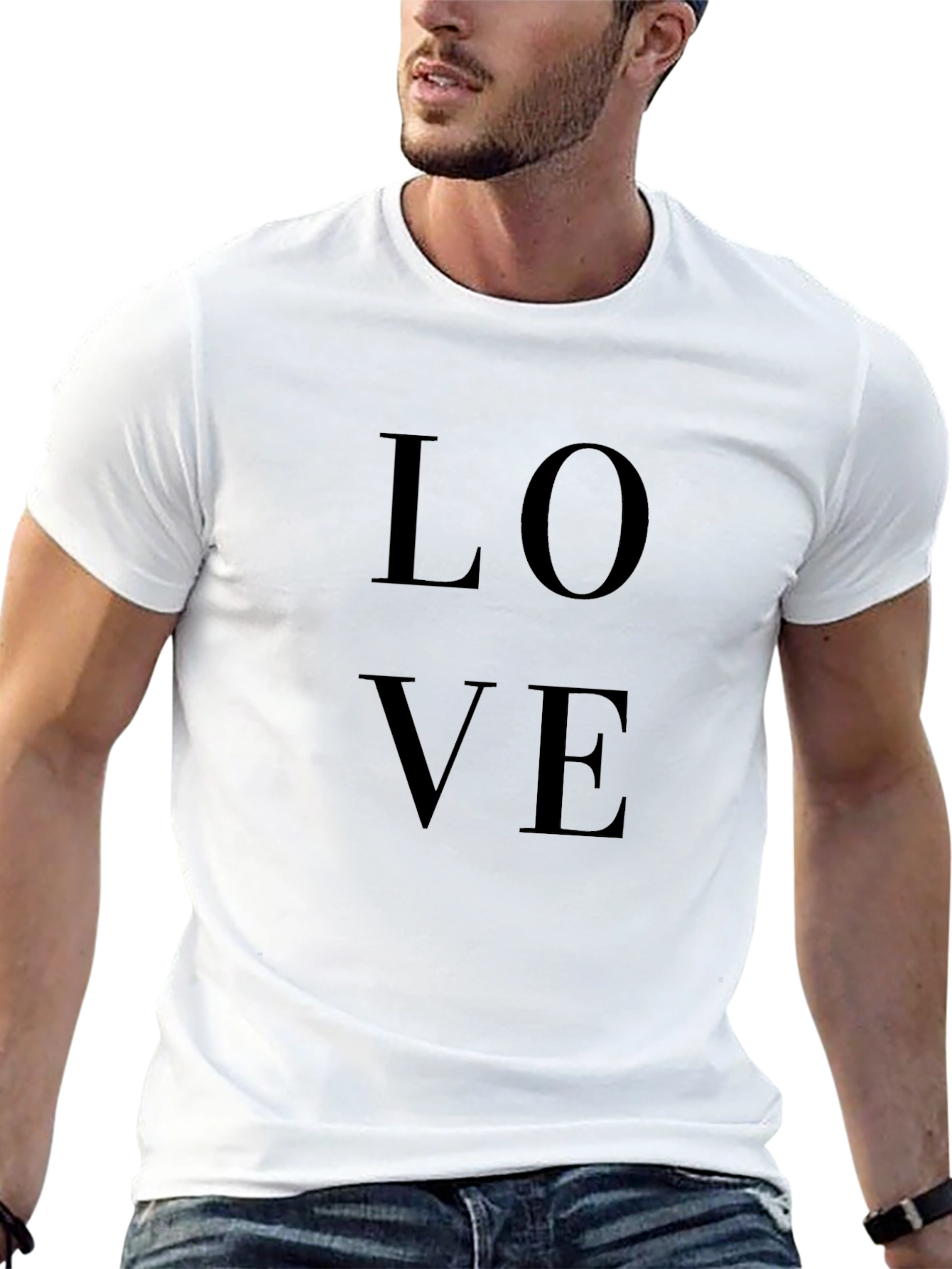 LOVE Graphic Tee - Casual Black T-Shirt