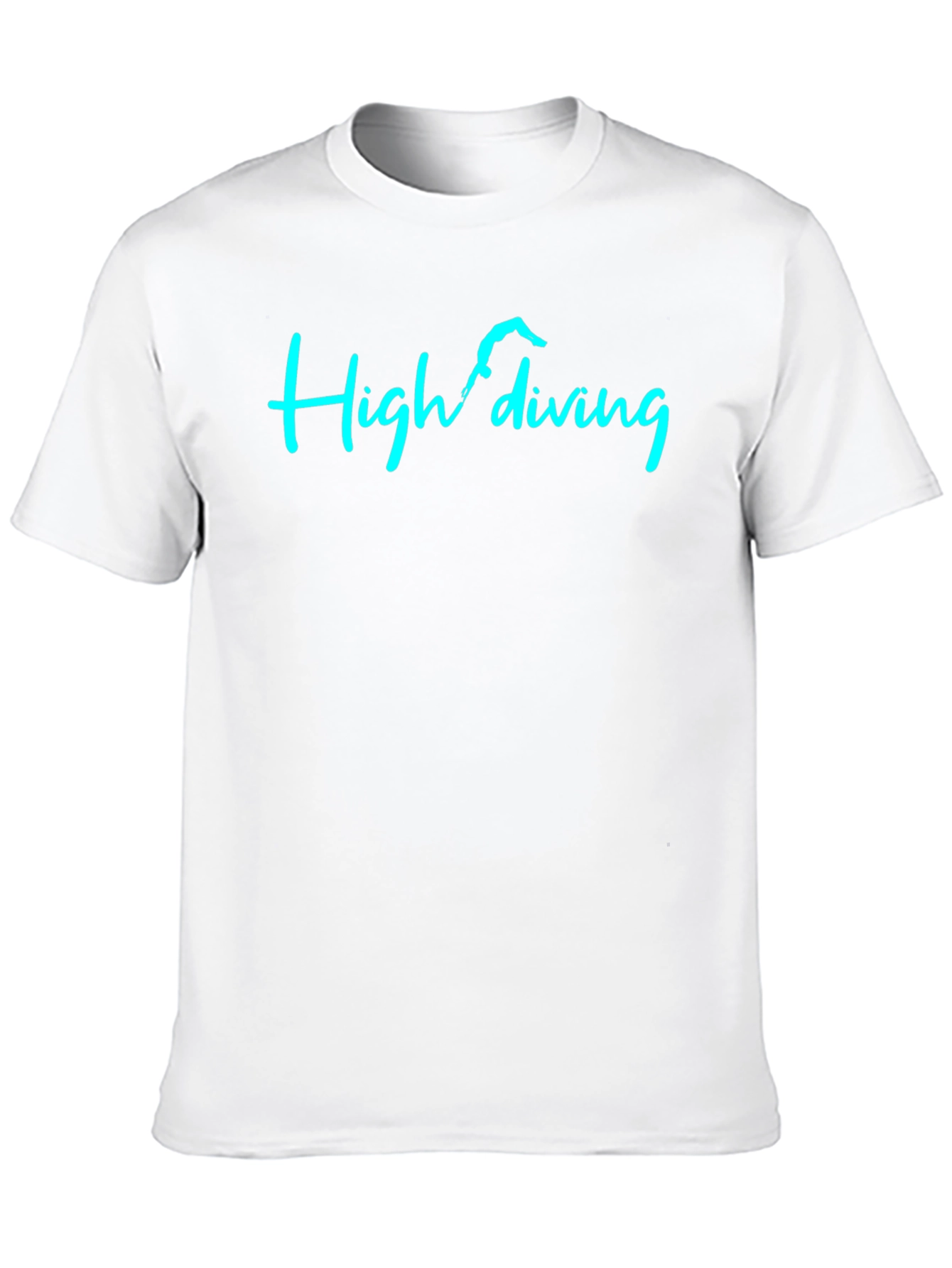 High Diving Graphic Tee - Black Cotton T-Shirt