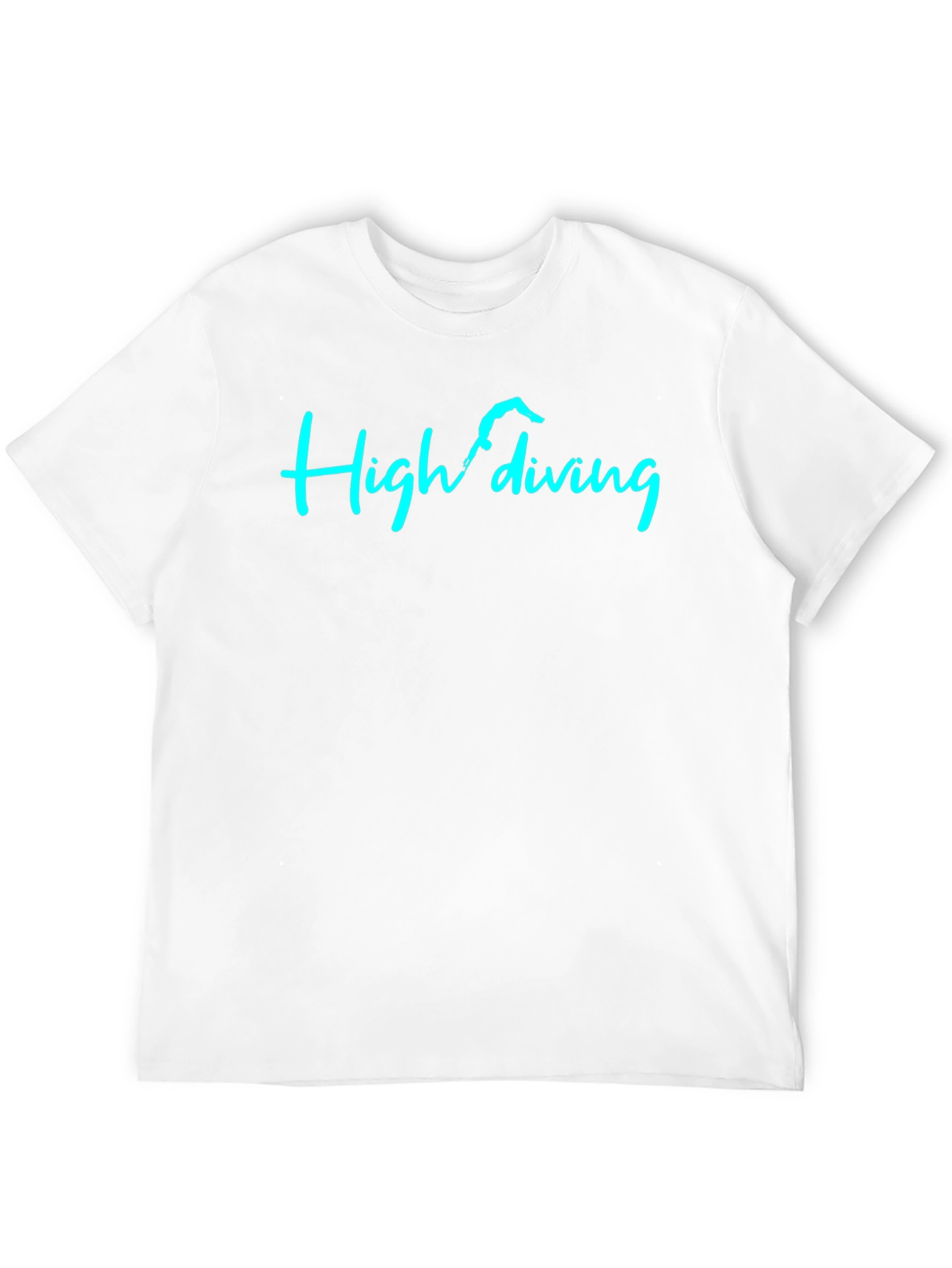 High Diving Graphic Tee - Black Cotton T-Shirt
