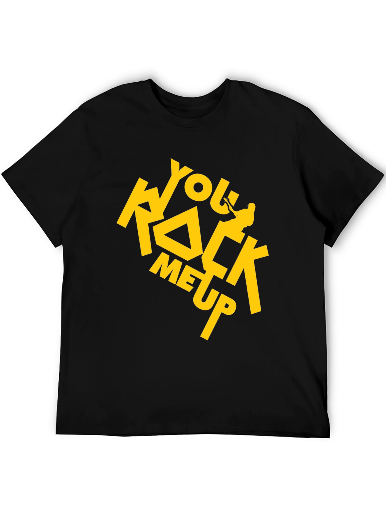 You Rock Me Up Black Graphic Tee