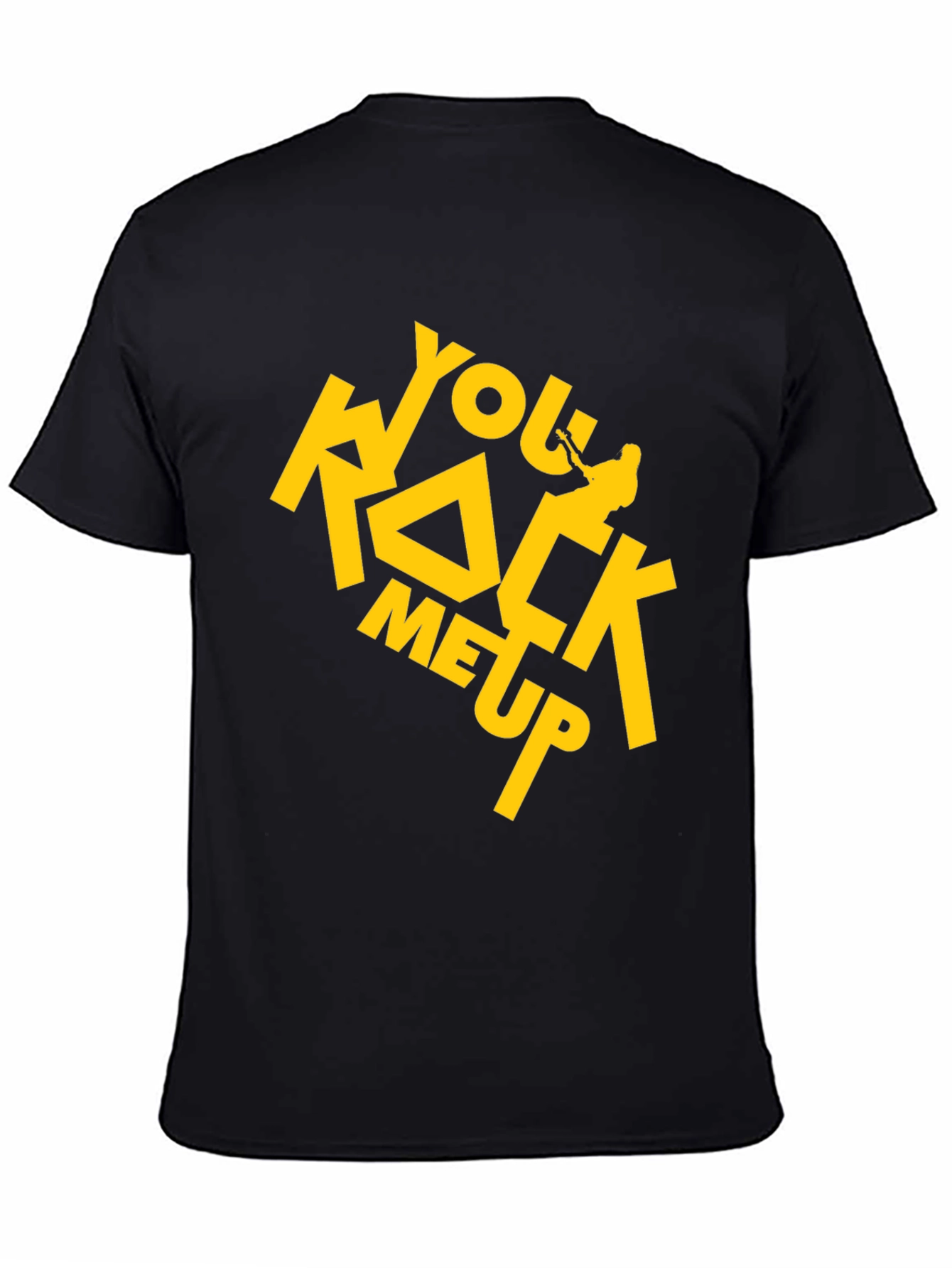 You Rock Me Up Black Graphic Tee
