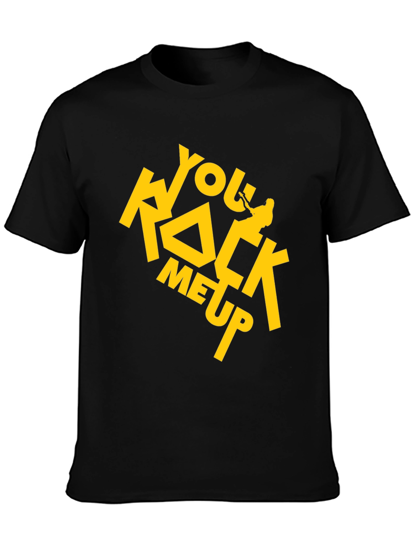 You Rock Me Up Black Graphic Tee