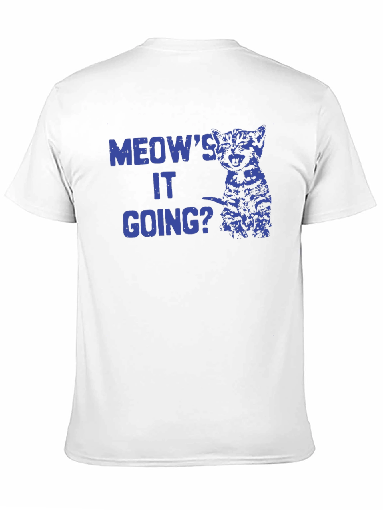 Meows It Going? Cat Graphic Black T-Shirt