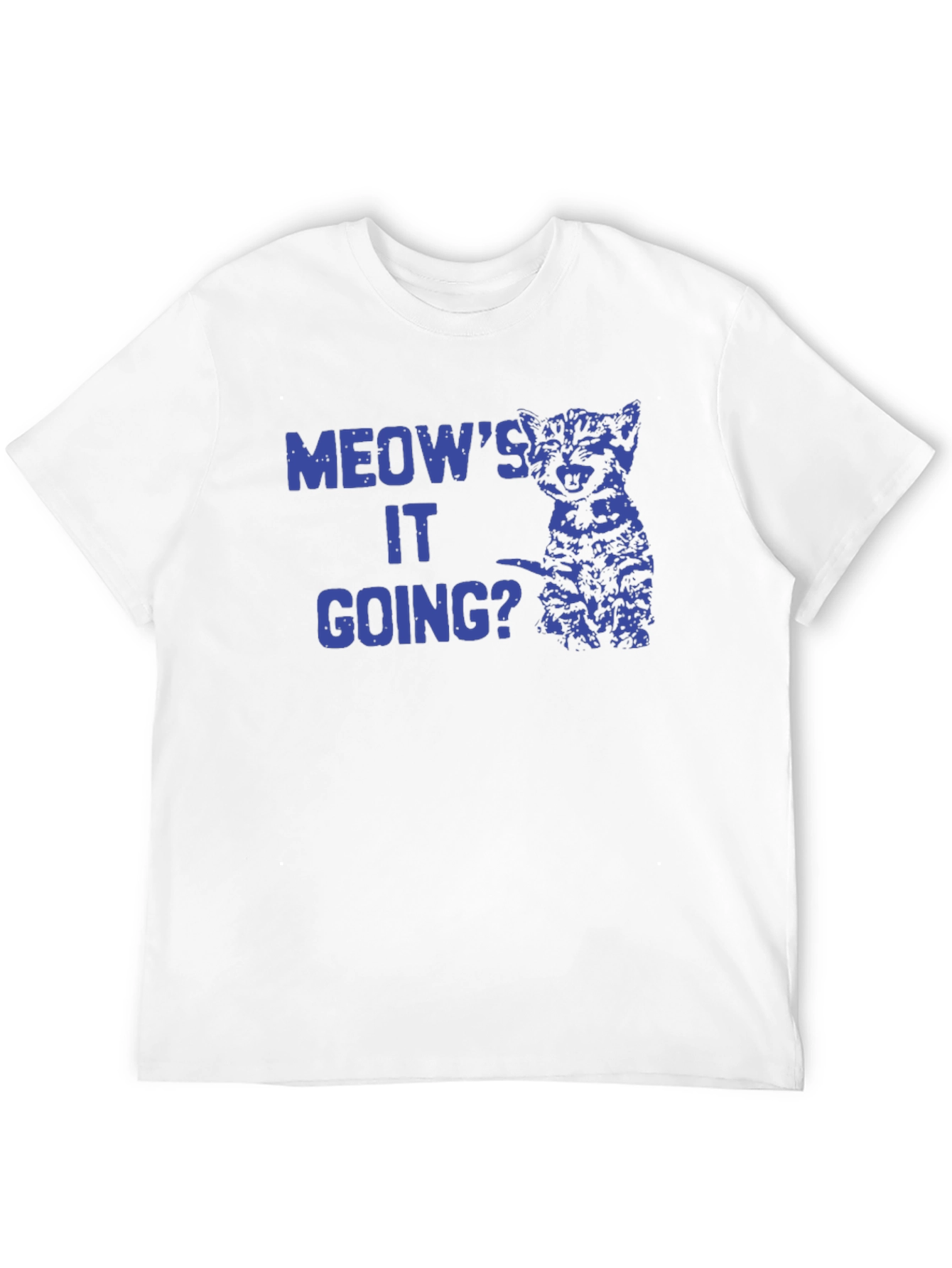 Meows It Going? Cat Graphic Black T-Shirt