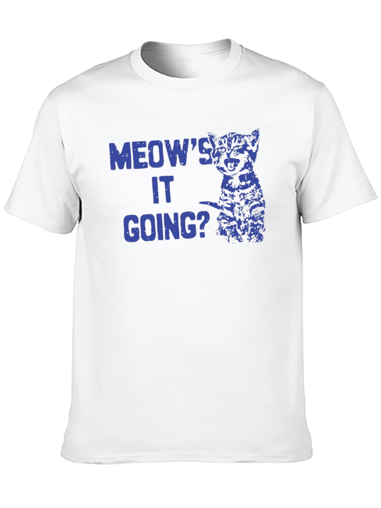 Meows It Going? Cat Graphic Black T-Shirt