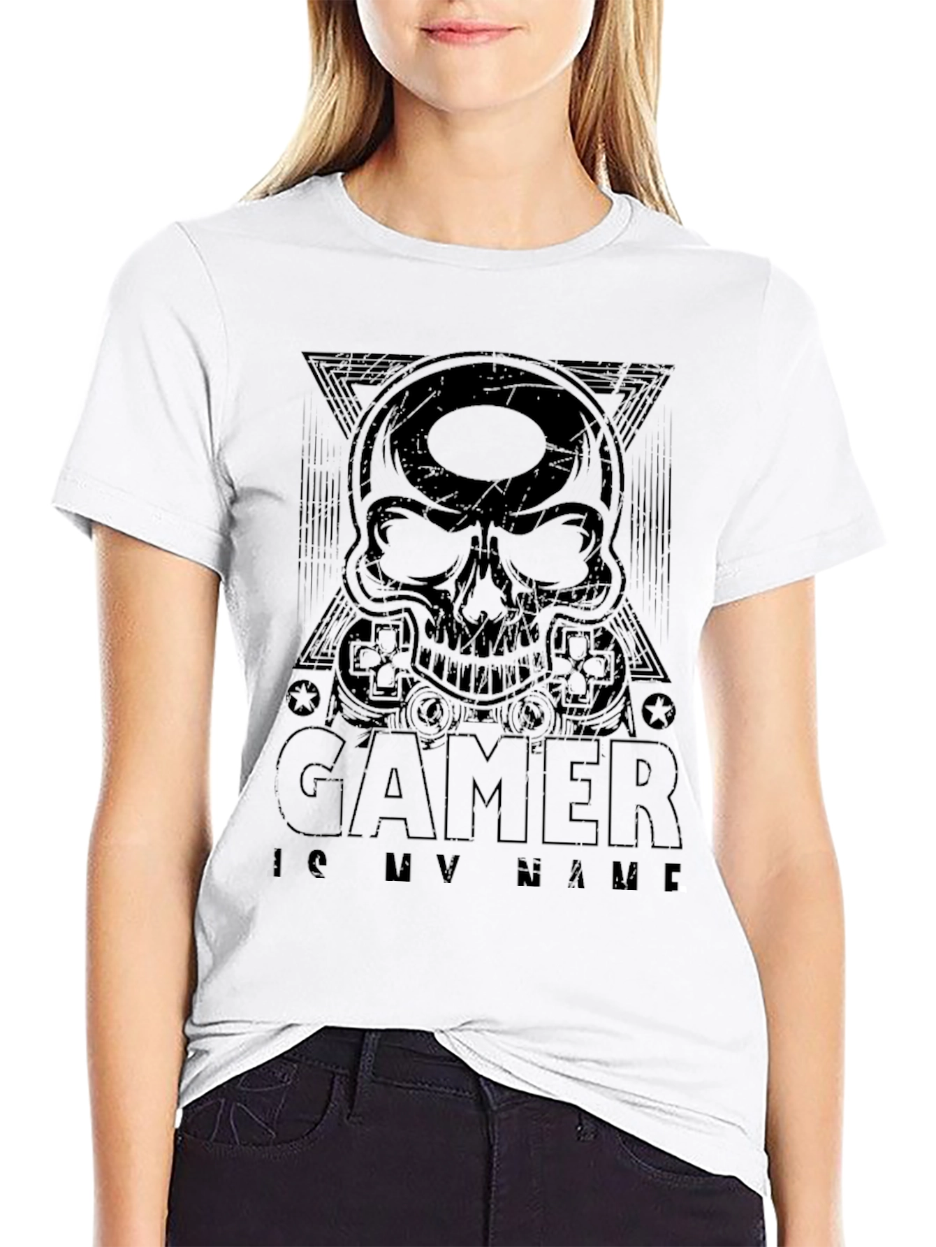 Gamer Skull T-Shirt - Gamer is my name.