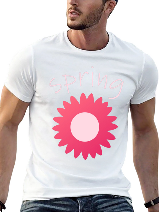 Spring Flower Graphic T-Shirt - Casual Comfort