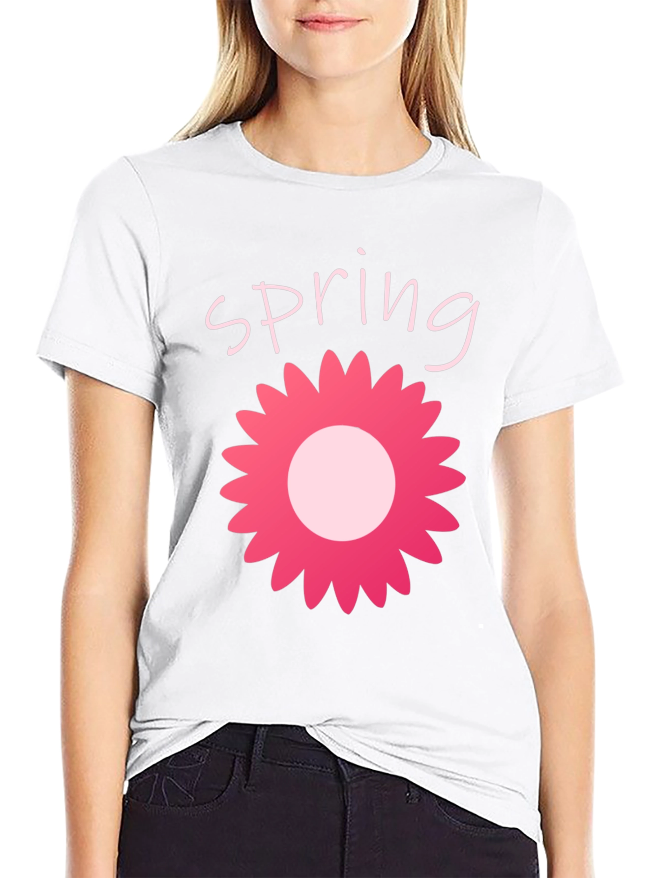 Spring Flower Graphic T-Shirt - Casual Comfort