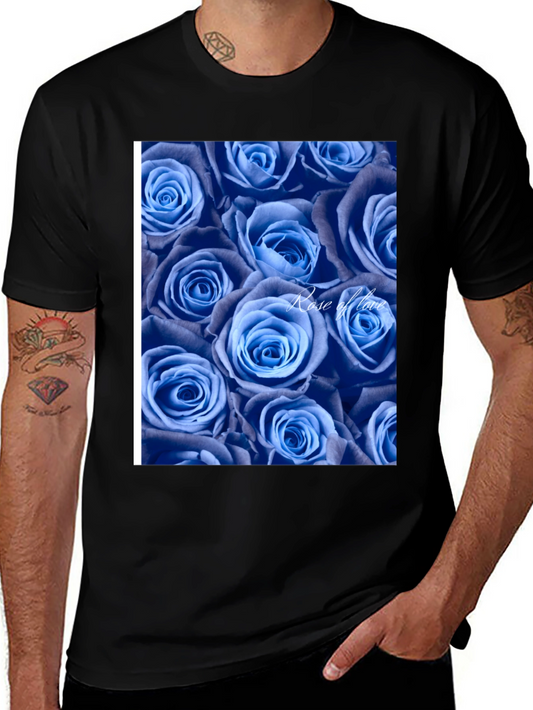 Blue Roses Graphic T-Shirt - Rose of Love Design
