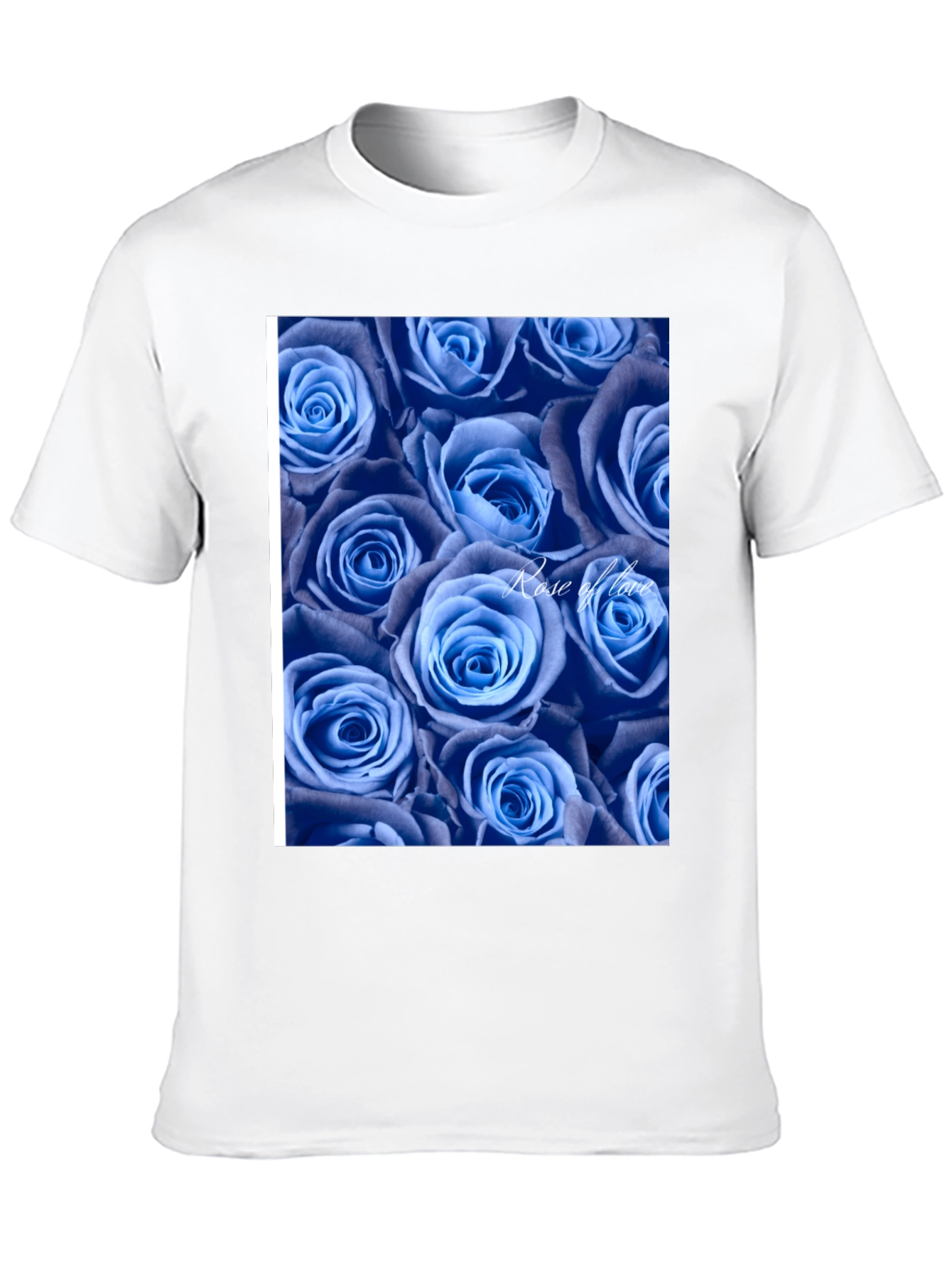Blue Roses Graphic T-Shirt - Rose of Love Design
