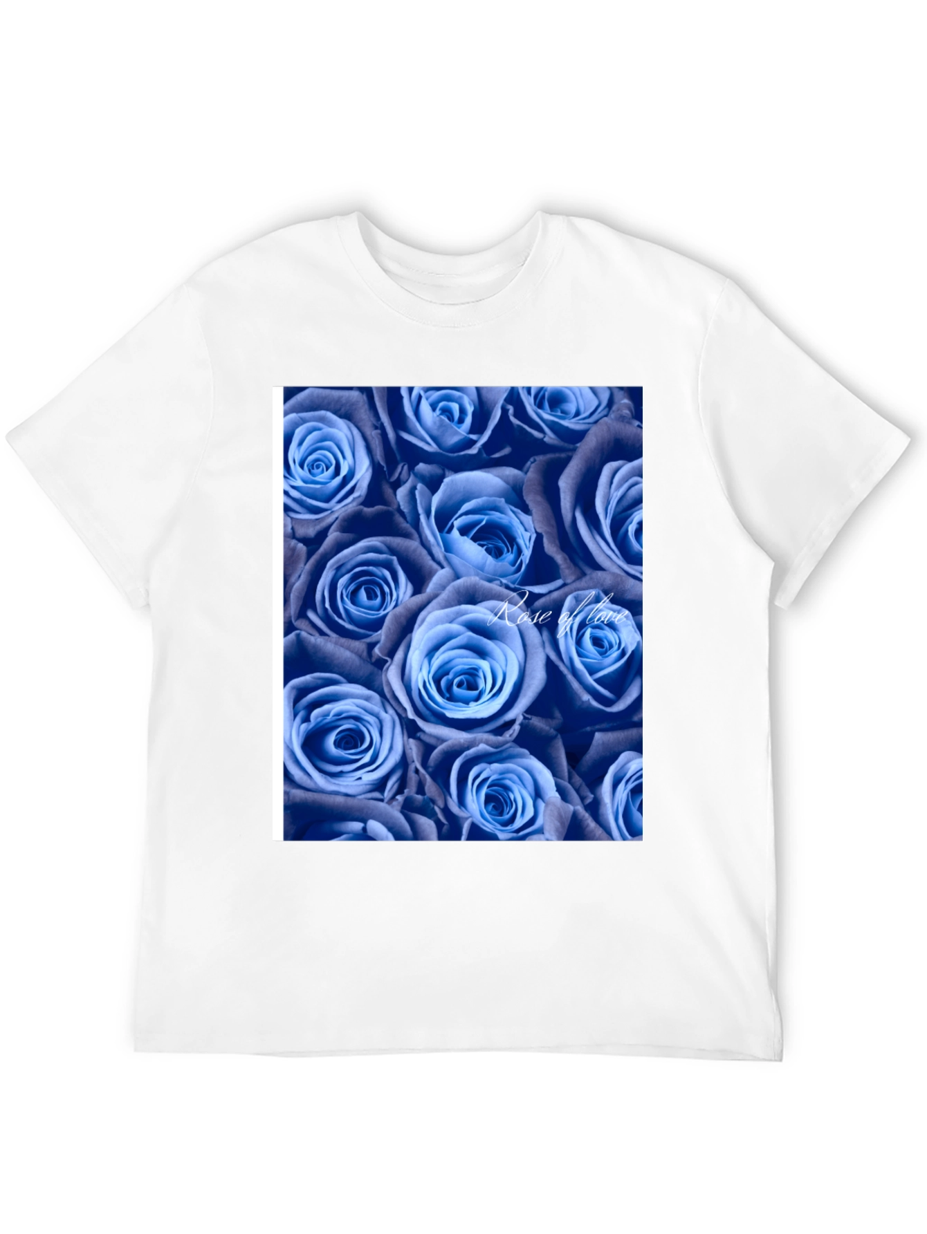 Blue Roses Graphic T-Shirt - Rose of Love Design