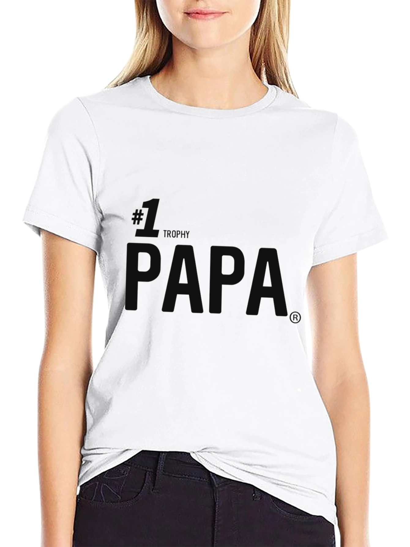 #1 Trophy Papa T-Shirt - Classic Fit Mens Tee