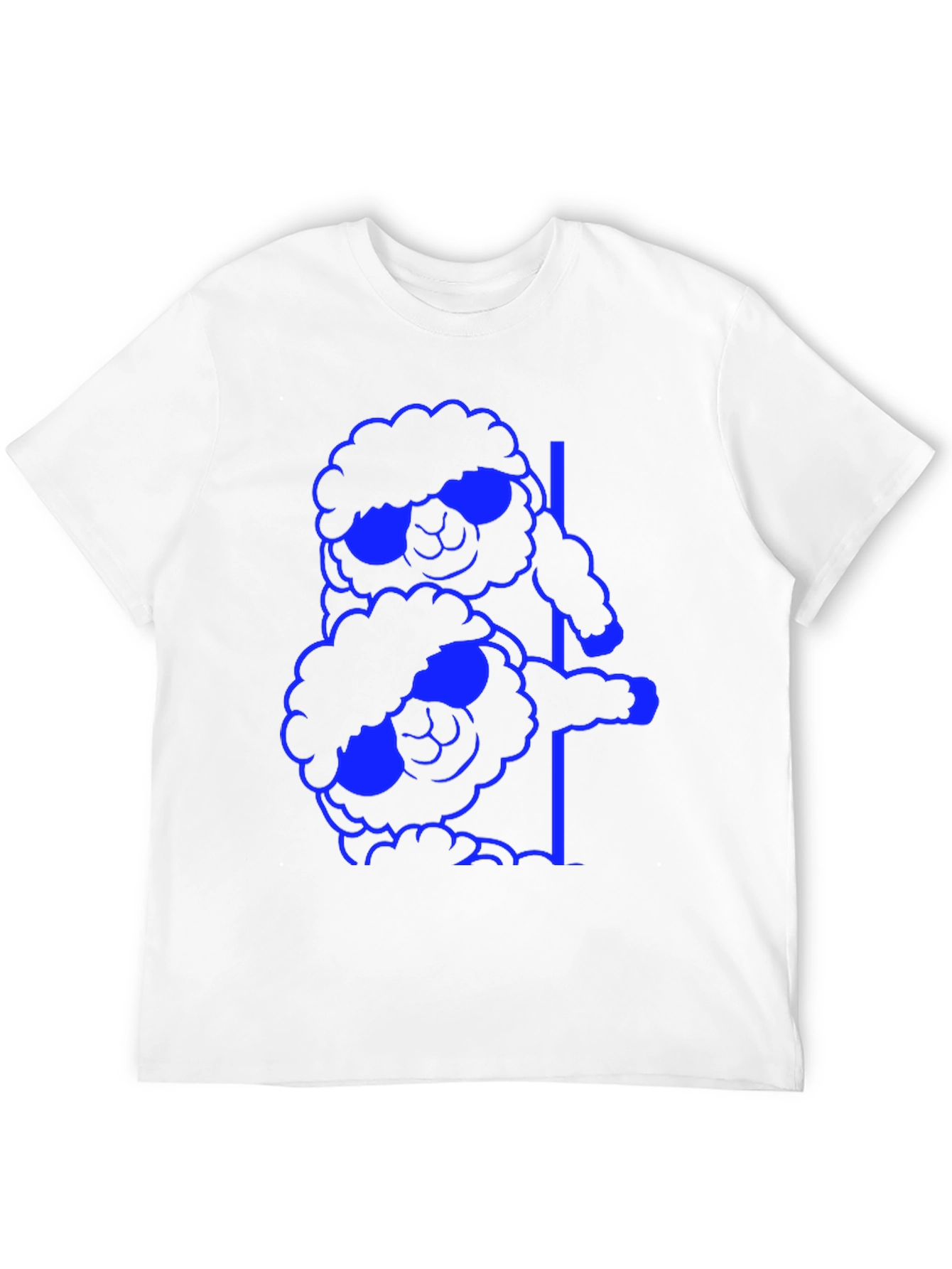 Cool Sheep Stack T-Shirt - Black Cotton Tee