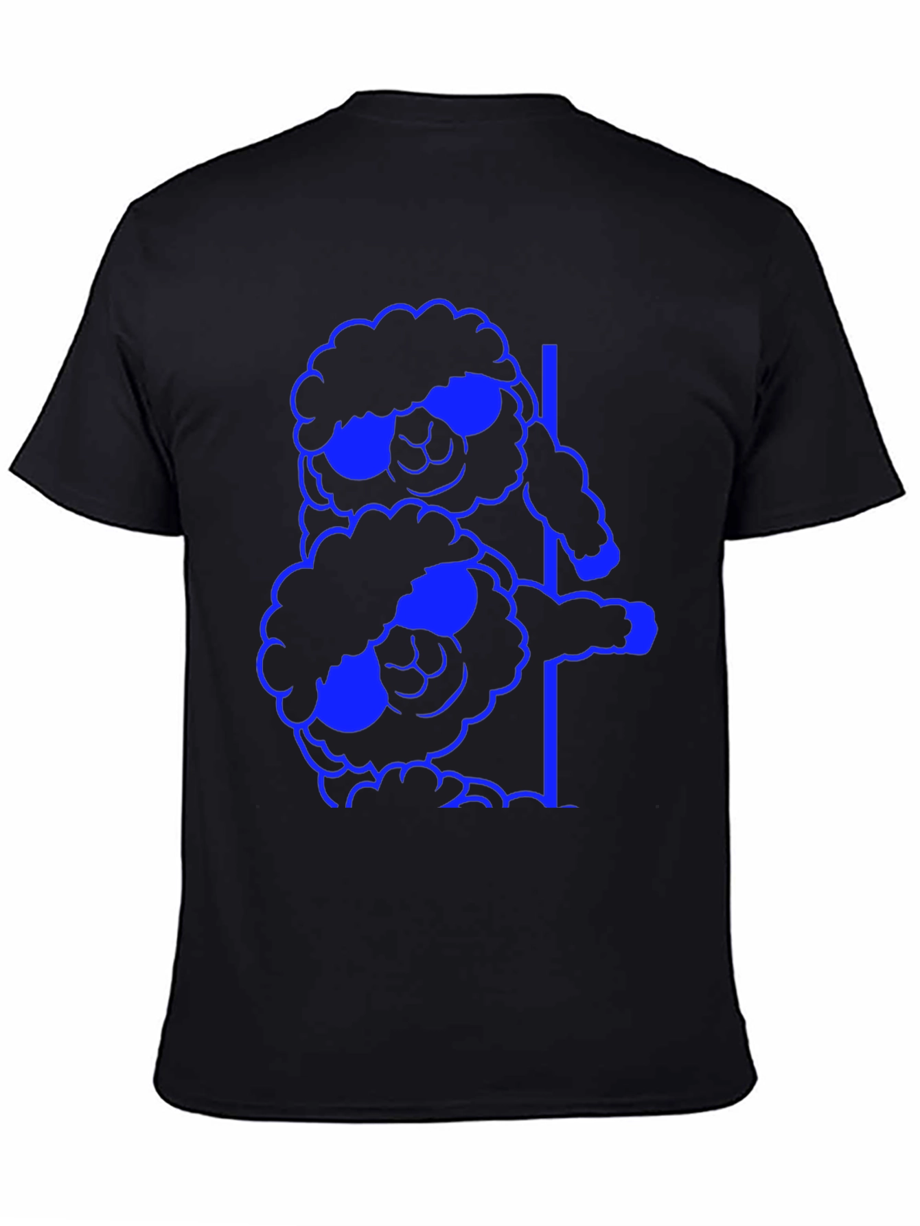 Cool Sheep Stack T-Shirt - Black Cotton Tee