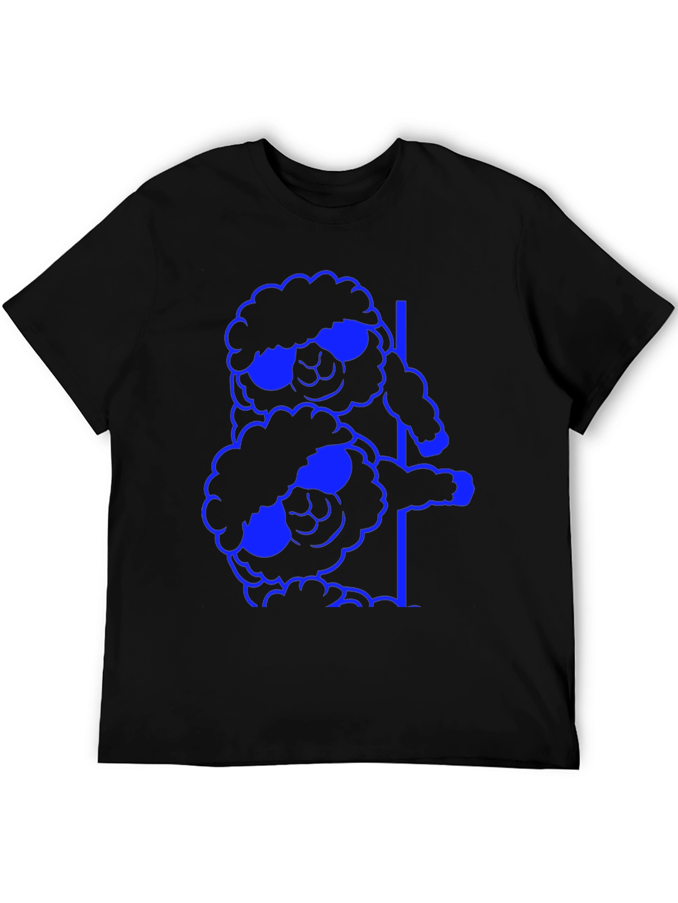Cool Sheep Stack T-Shirt - Black Cotton Tee
