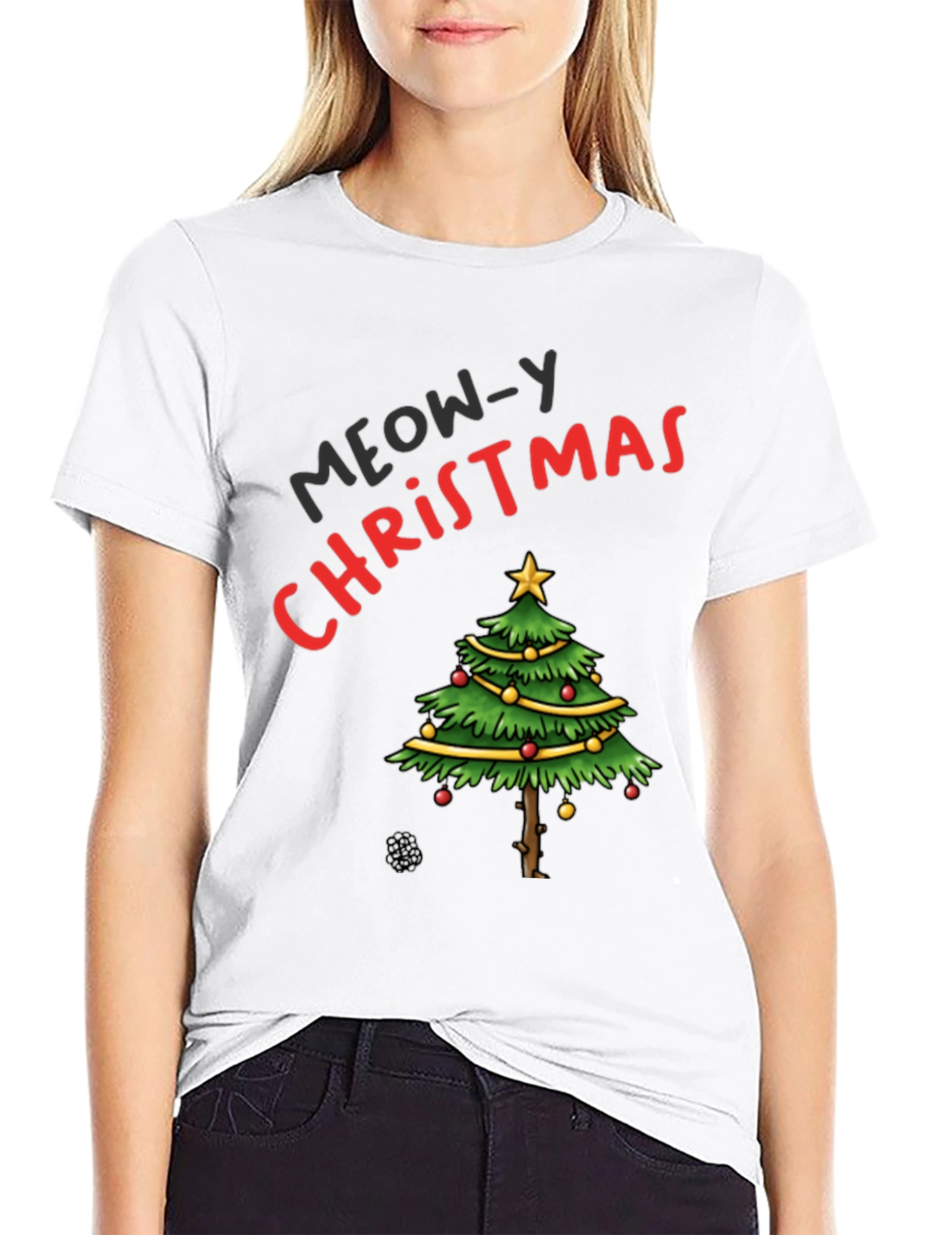 Meow-y Christmas Tree T-Shirt
