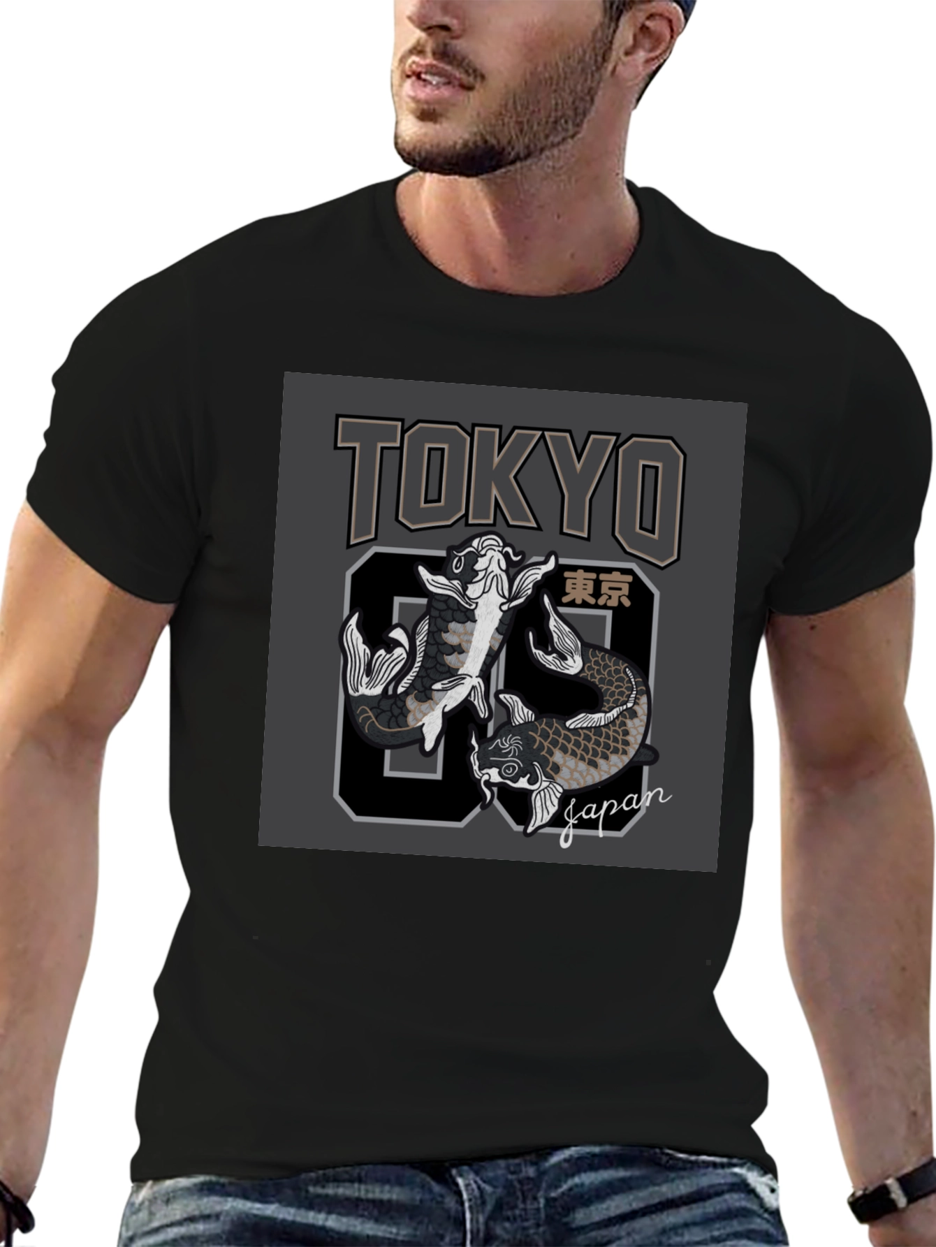 Tokyo Japan Koi Fish Graphic Tee