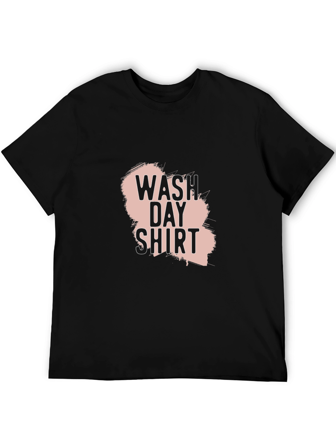 Wash Day Shirt Graphic Tee - Trendy Black T-Shirt