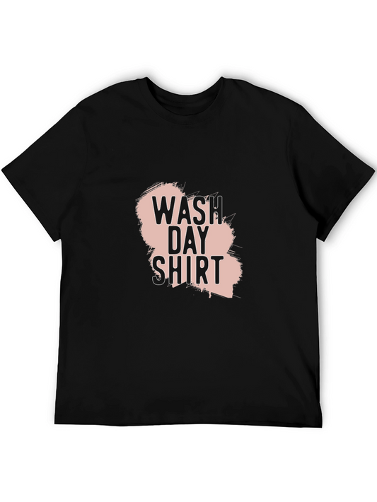 Wash Day Shirt Graphic Tee - Trendy Black T-Shirt