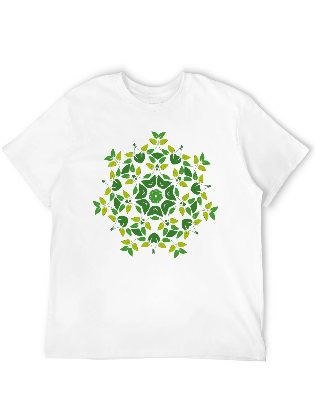 Nature Mandala Graphic Tee - Black Cotton Blend