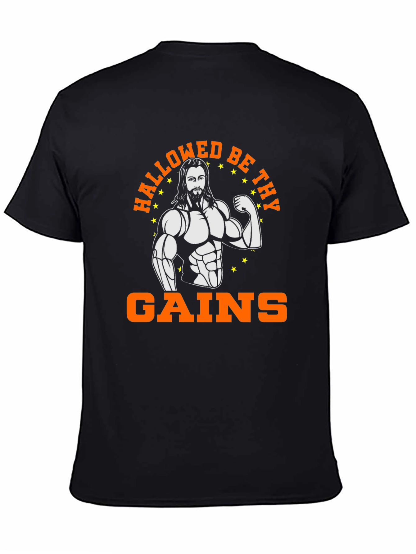 Hallowed Be Thy Gains Funny Workout T-Shirt
