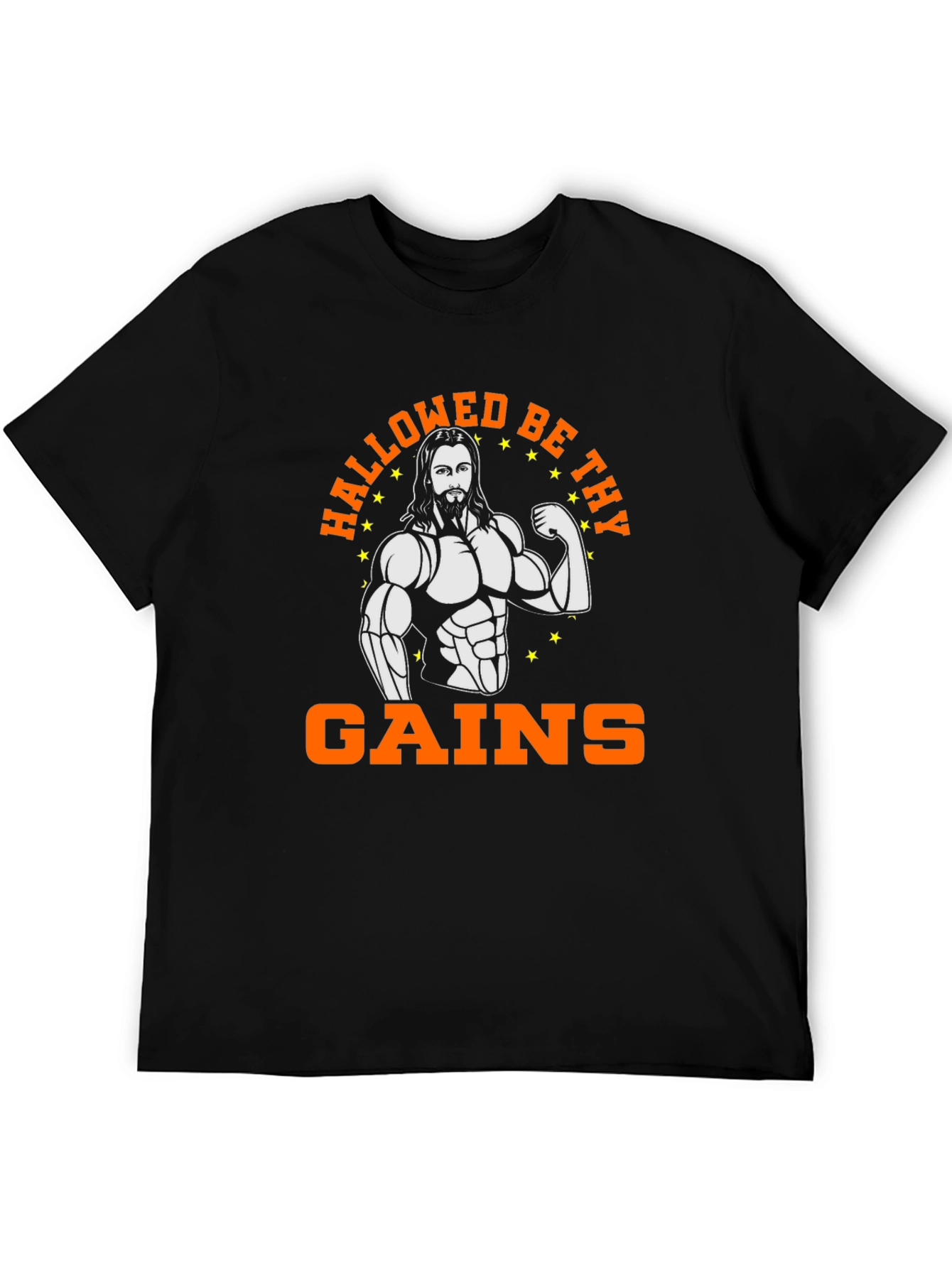 Hallowed Be Thy Gains Funny Workout T-Shirt