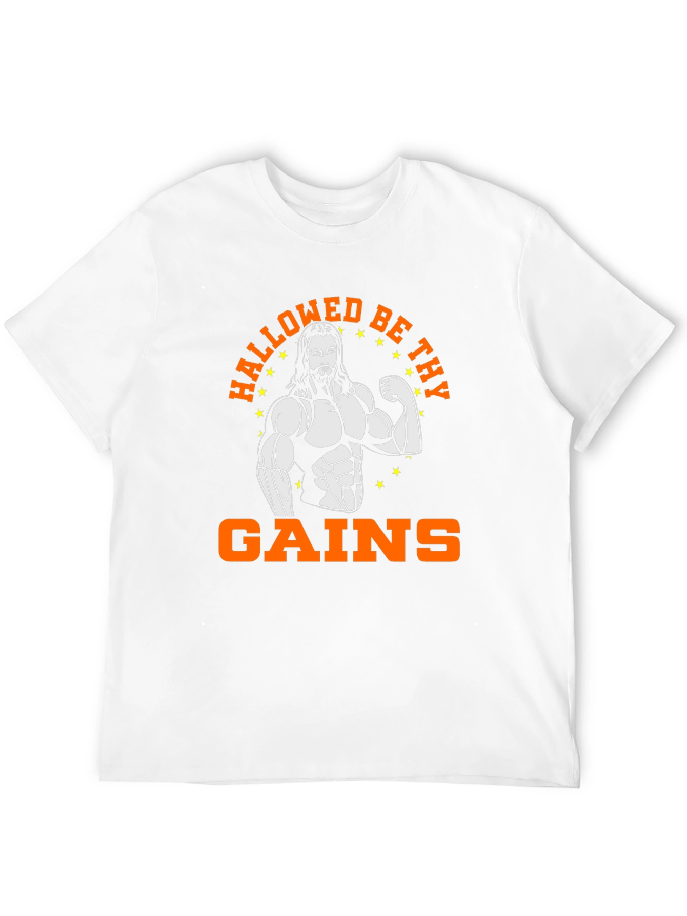 Hallowed Be Thy Gains Funny Workout T-Shirt