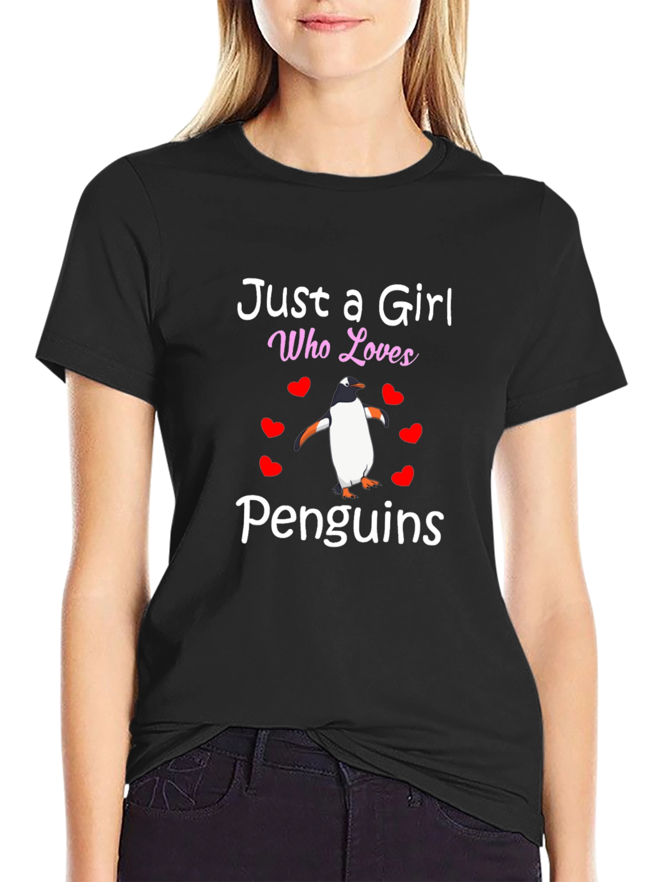 Just A Girl Who Loves Penguins Graphic Tee