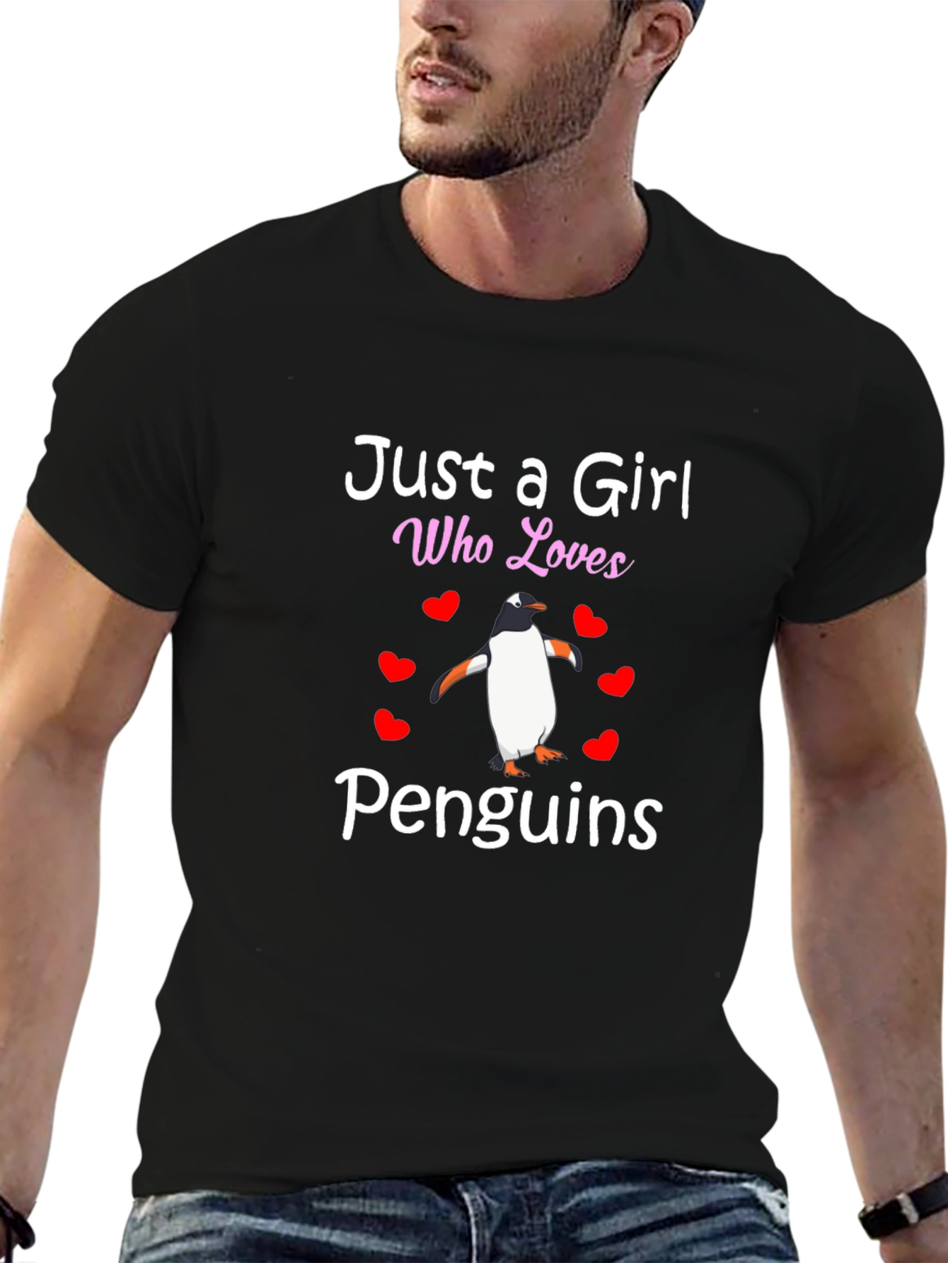 Just A Girl Who Loves Penguins Graphic Tee