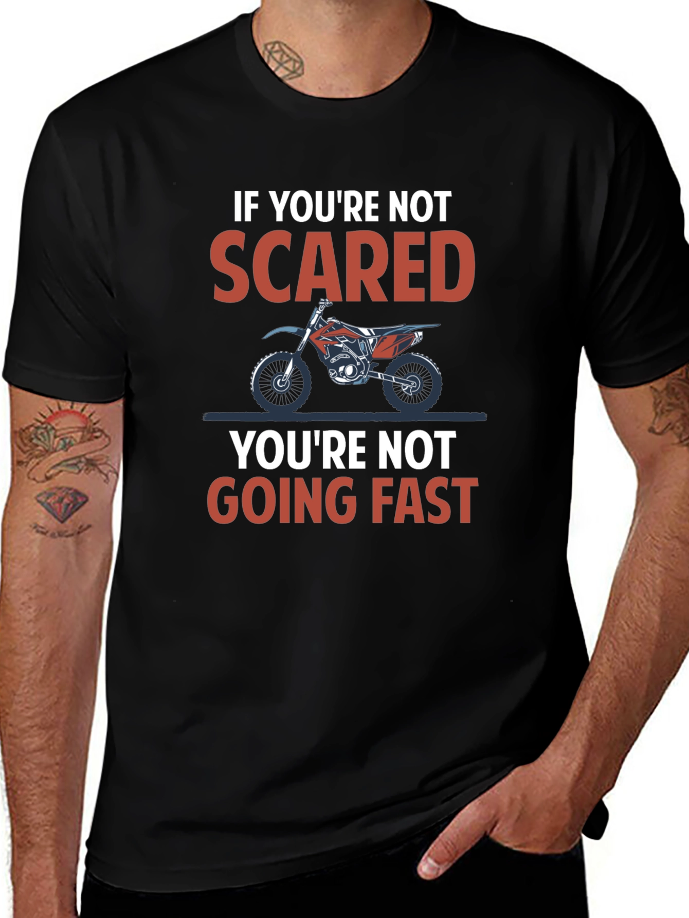 Scared Motorcycle T-Shirt - Ride Fast!