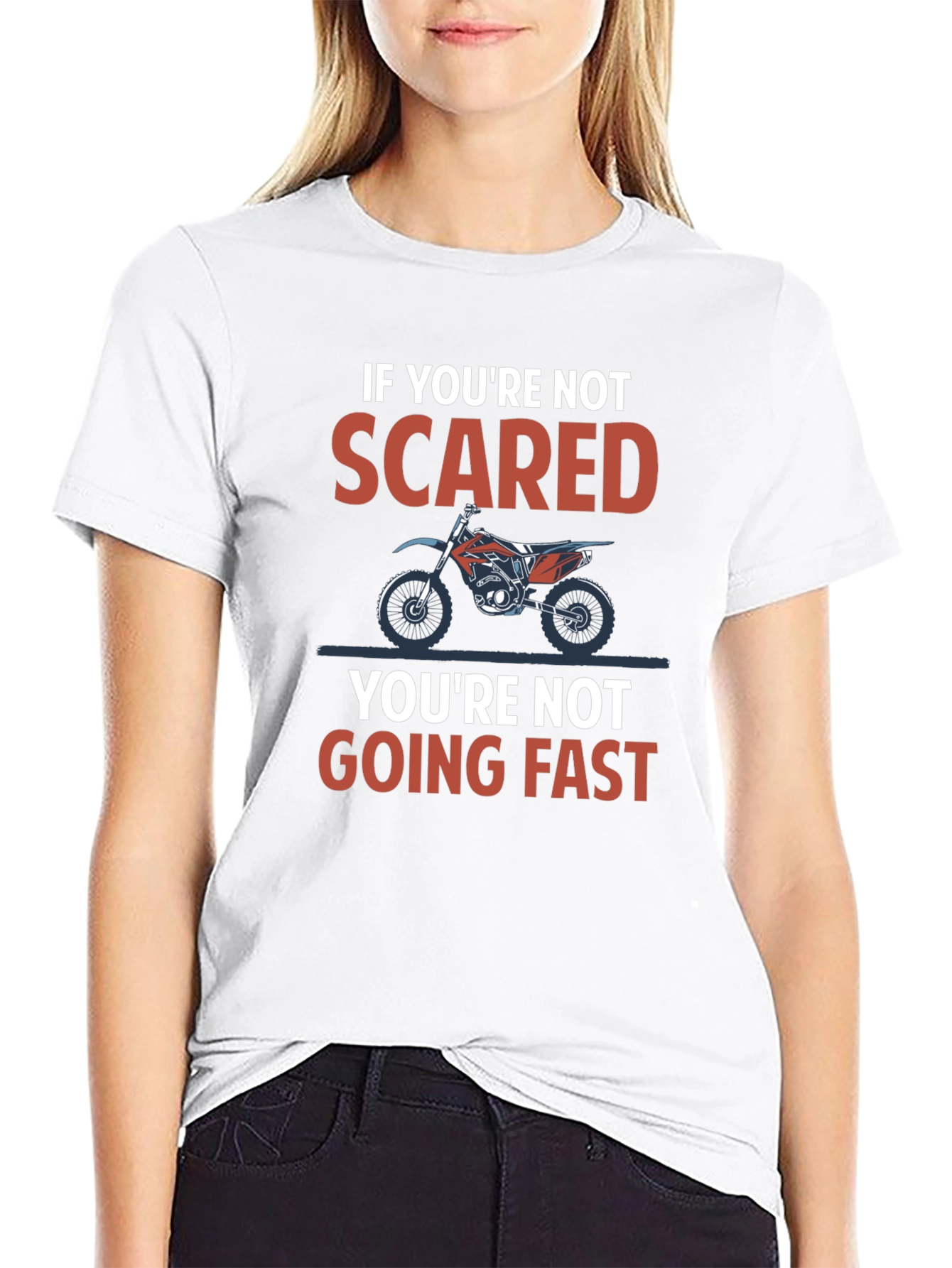 Scared Motorcycle T-Shirt - Ride Fast!