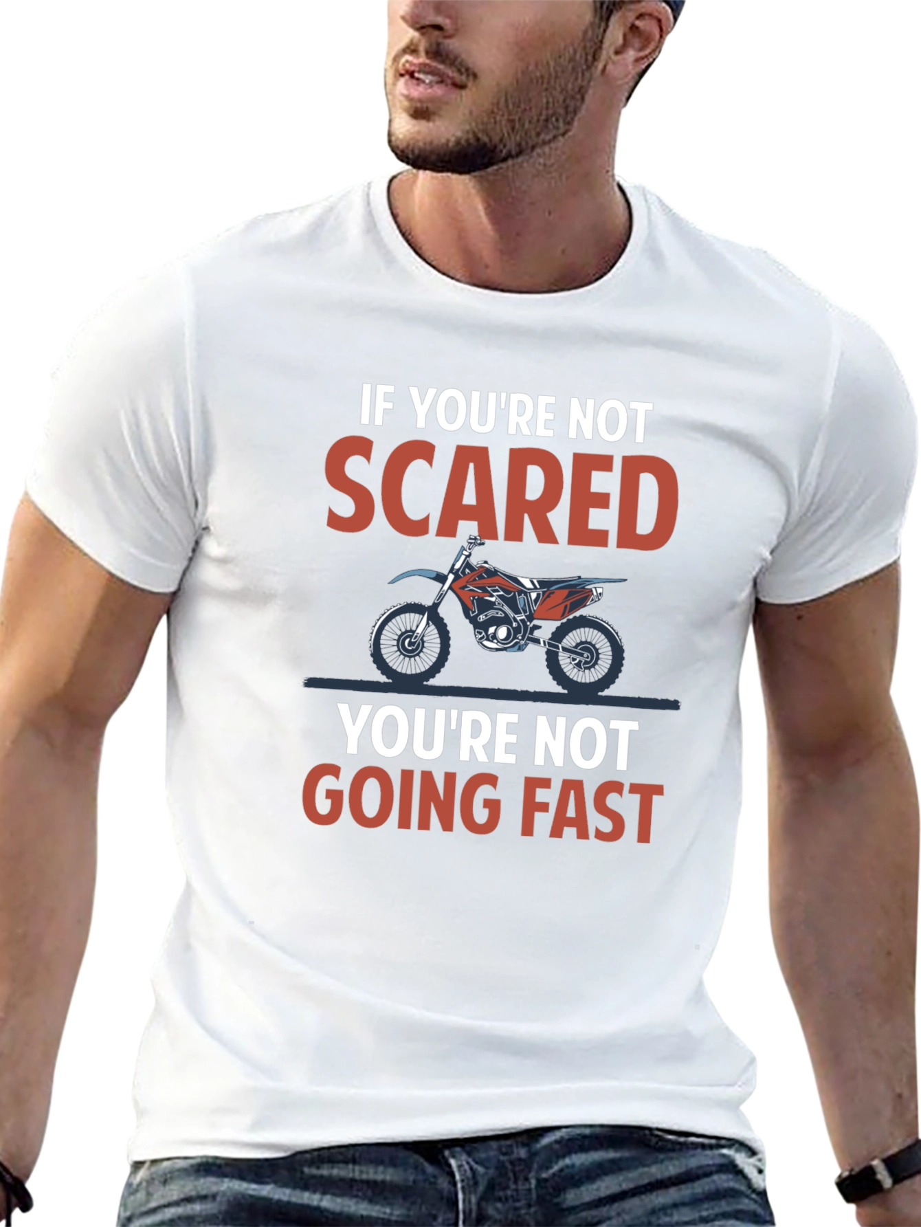 Scared Motorcycle T-Shirt - Ride Fast!