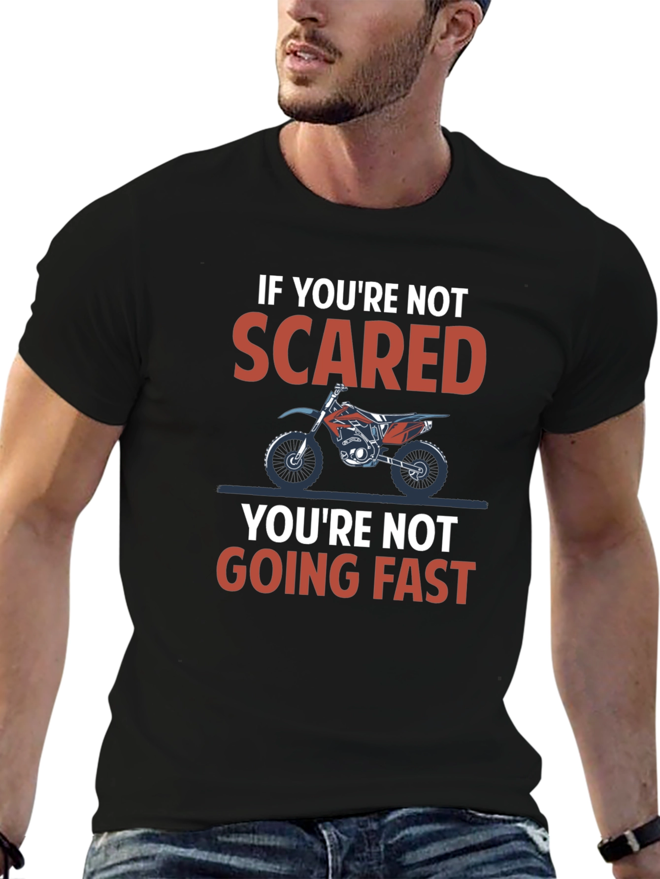 Scared Motorcycle T-Shirt - Ride Fast!