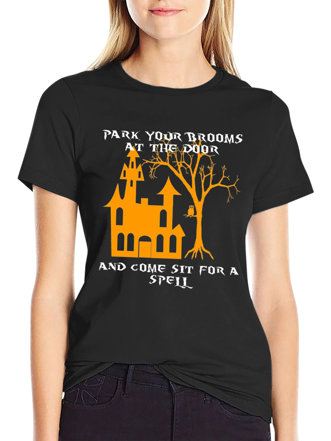 Park Your Brooms Halloween T-Shirt