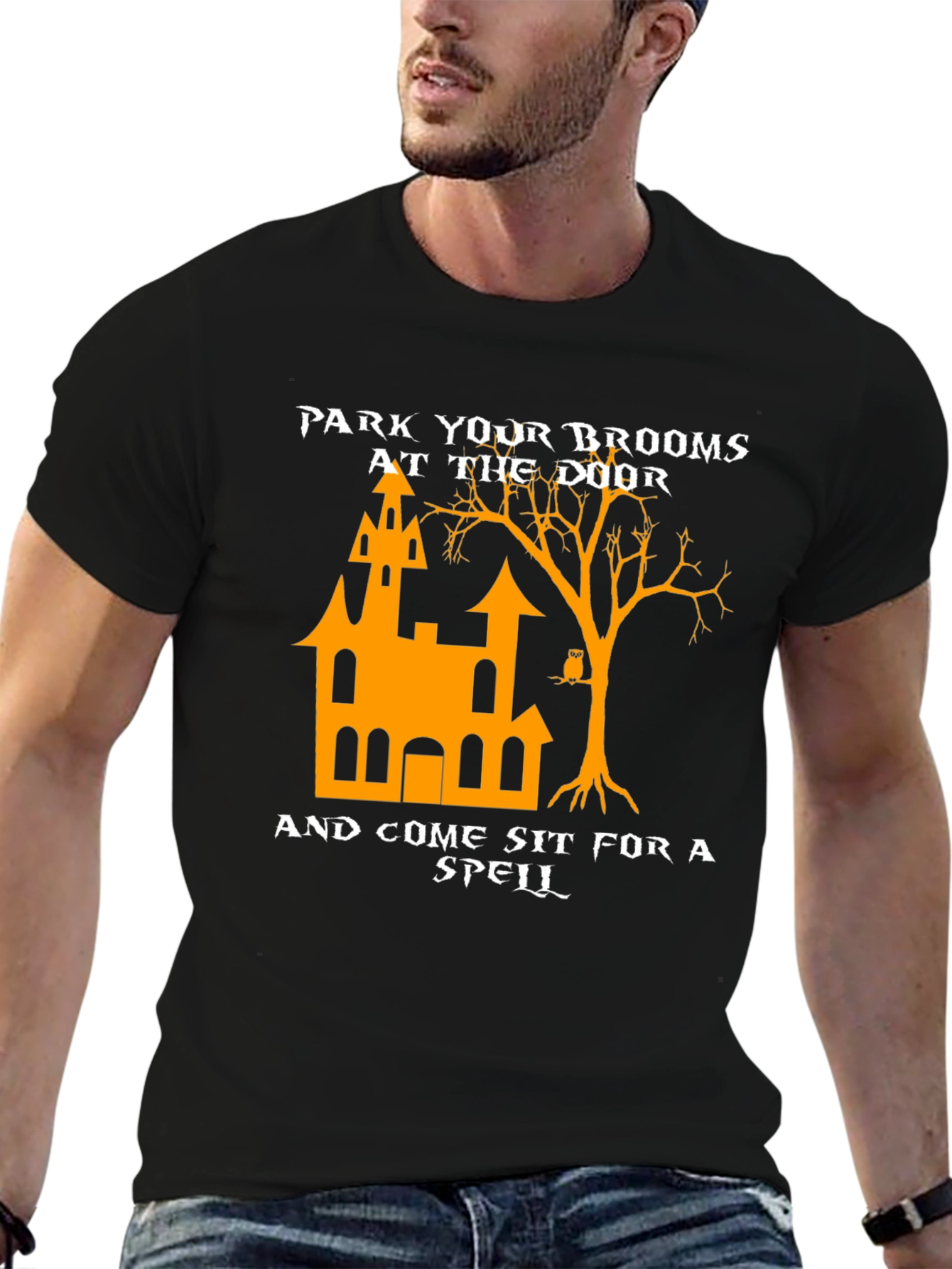 Park Your Brooms Halloween T-Shirt