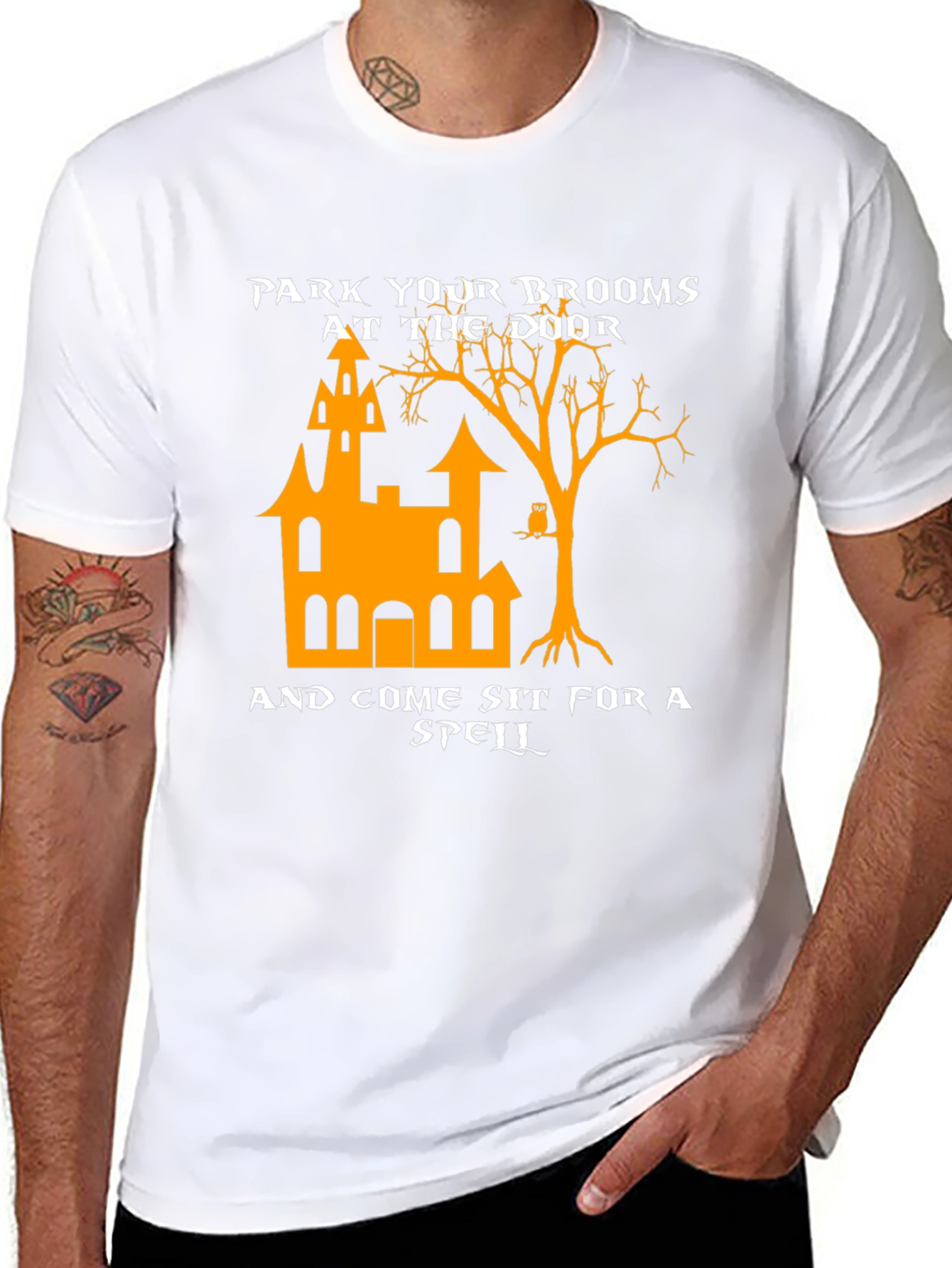 Park Your Brooms Halloween T-Shirt