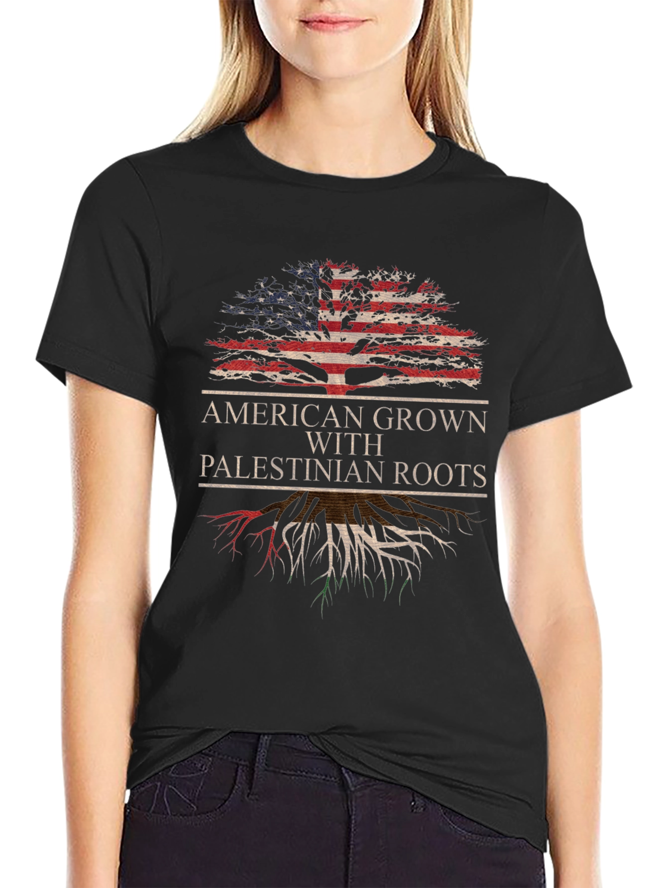 American Grown with Palestinian Roots T-Shirt