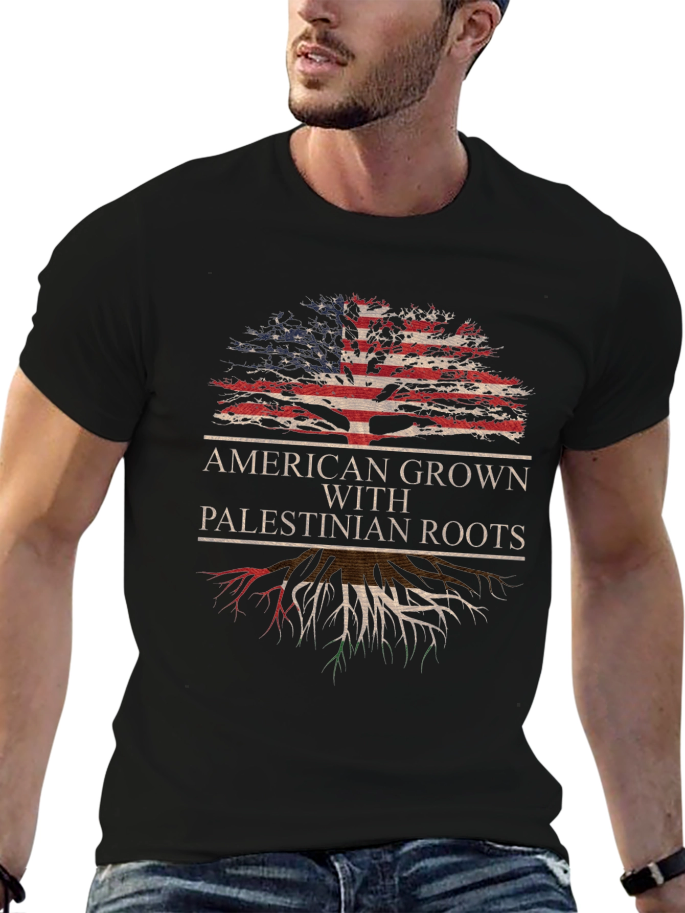 American Grown with Palestinian Roots T-Shirt