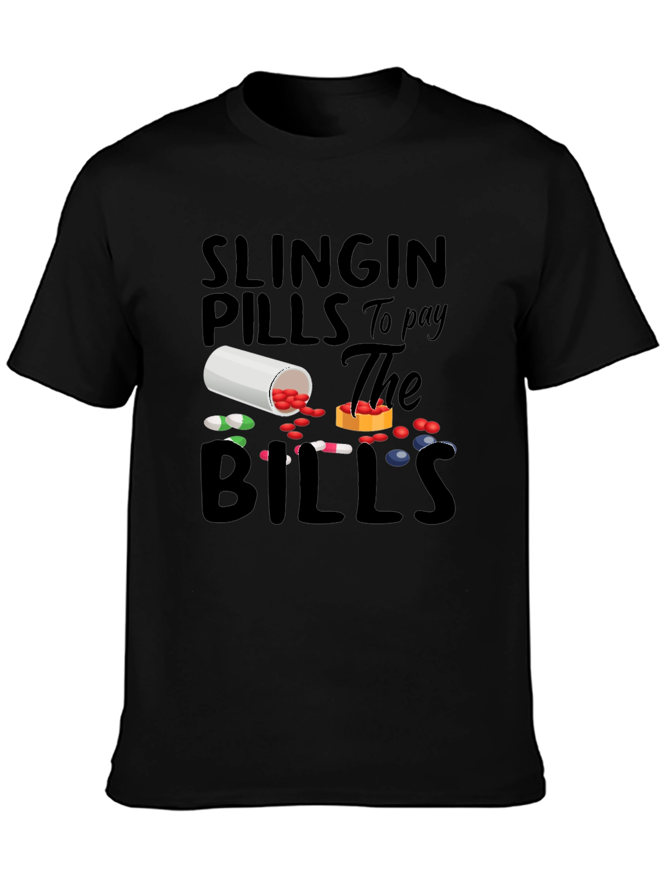 Slingin Pills Graphic Tee - Funny Pharmacy T-Shirt