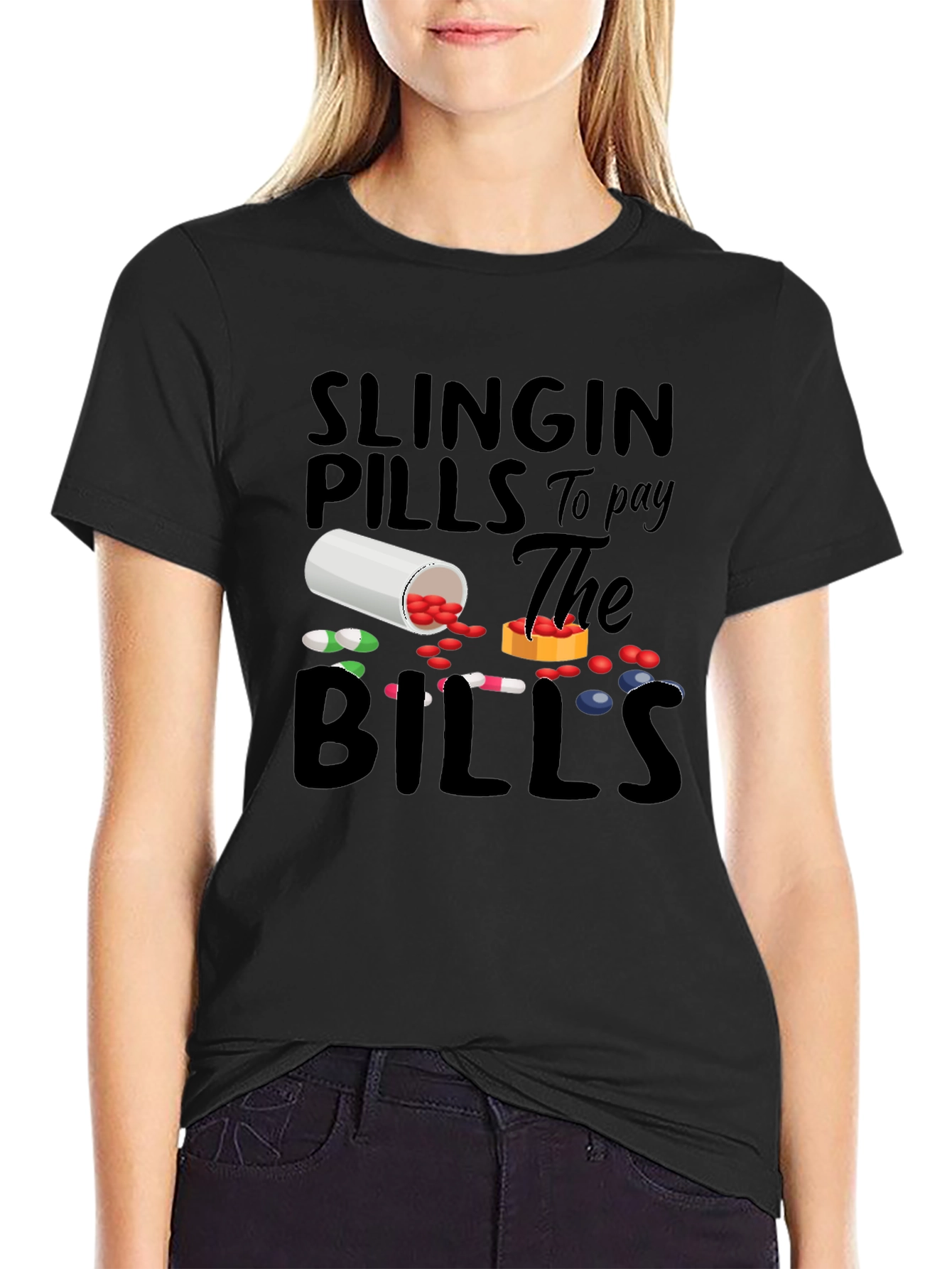 Slingin Pills Graphic Tee - Funny Pharmacy T-Shirt