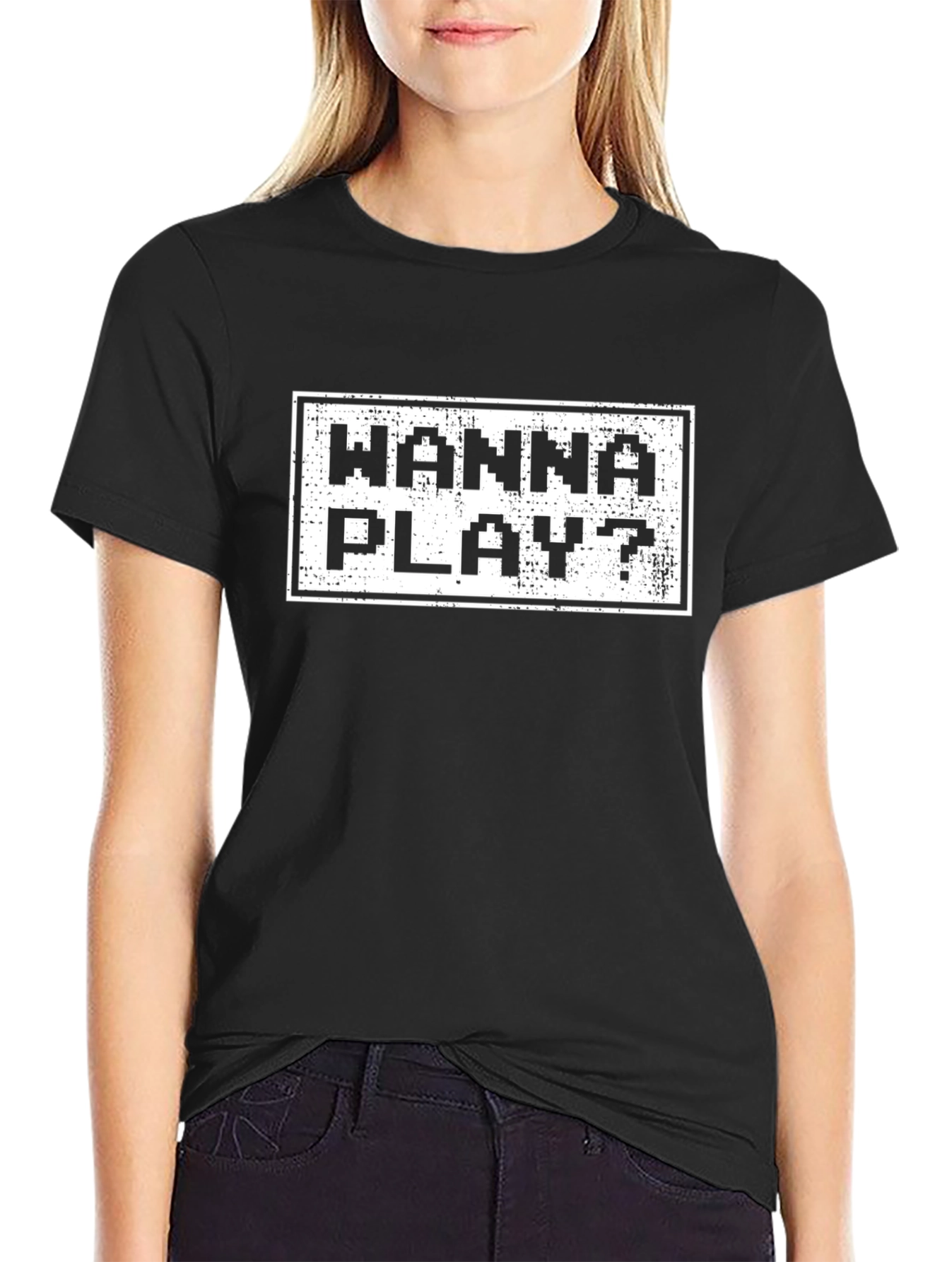 Wanna Play? Pixel Art T-Shirt - Gamer Tee