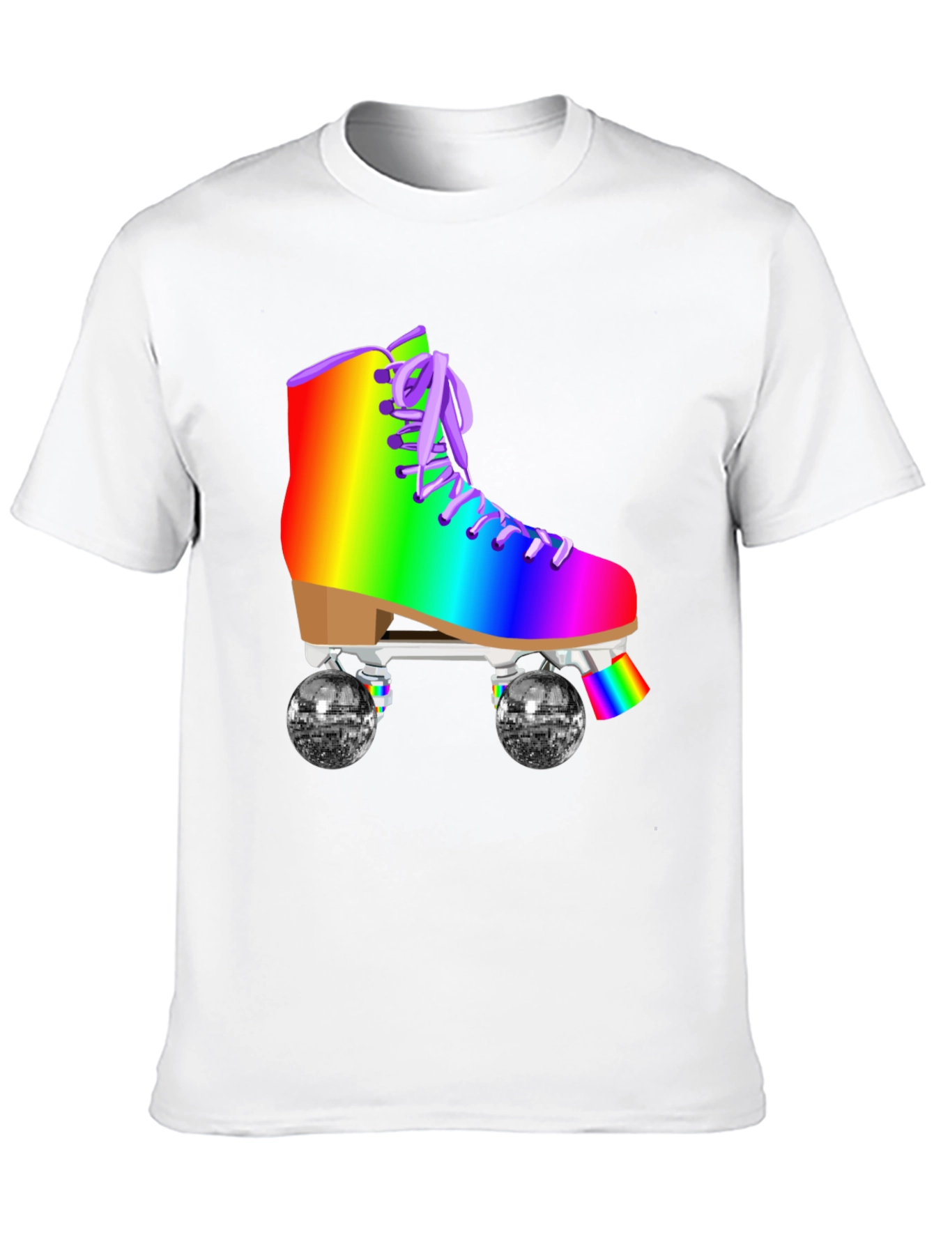 Rainbow Roller Skate Graphic T-Shirt