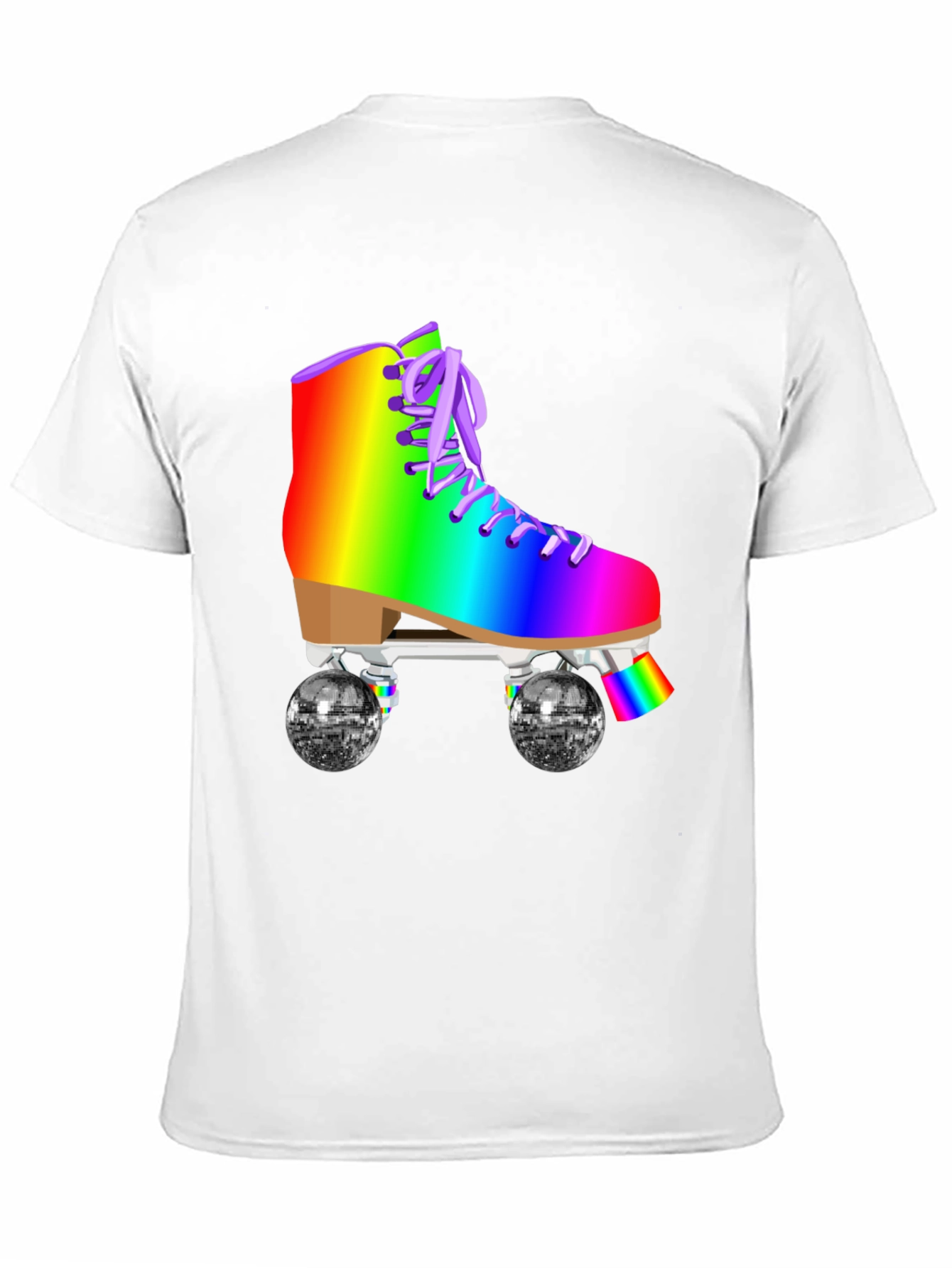 Rainbow Roller Skate Graphic T-Shirt