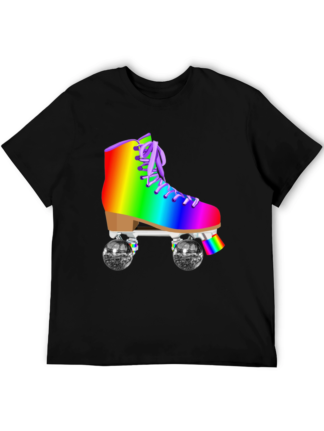 Rainbow Roller Skate Graphic T-Shirt