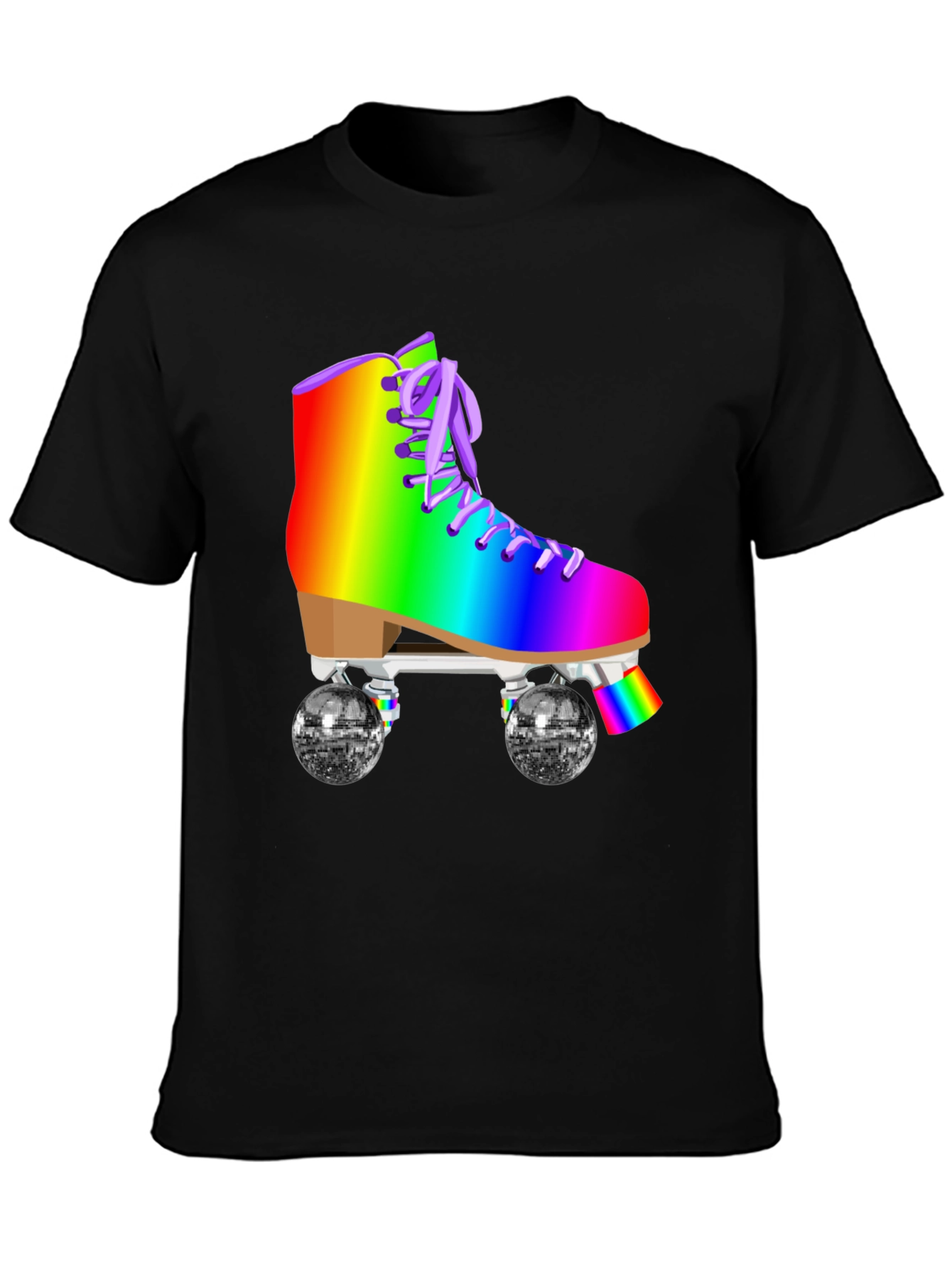 Rainbow Roller Skate Graphic T-Shirt