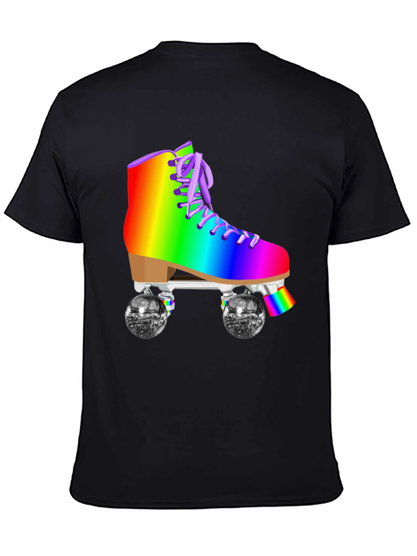 Rainbow Roller Skate Graphic T-Shirt