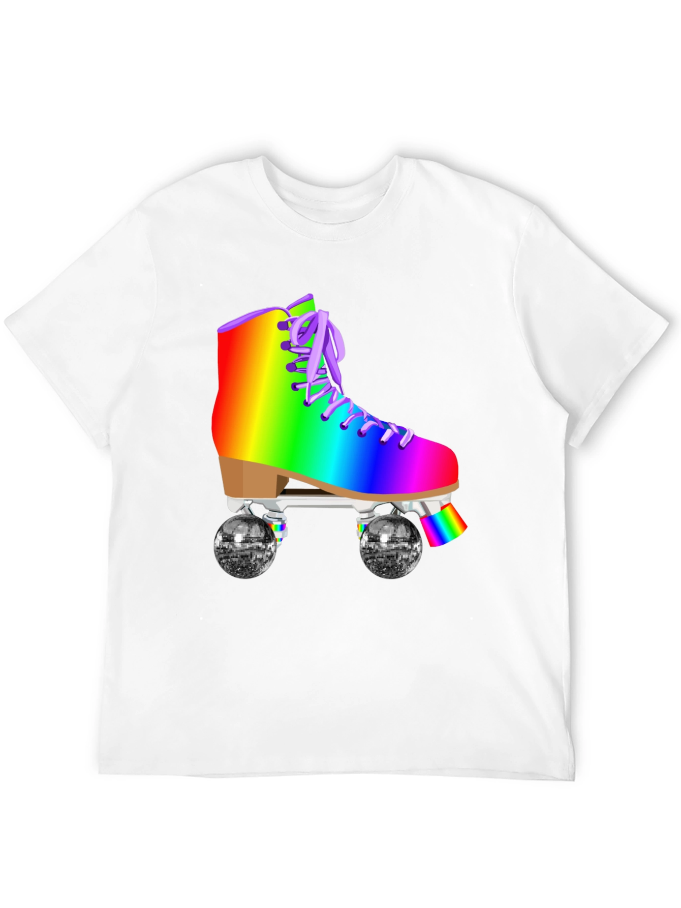 Rainbow Roller Skate Graphic T-Shirt