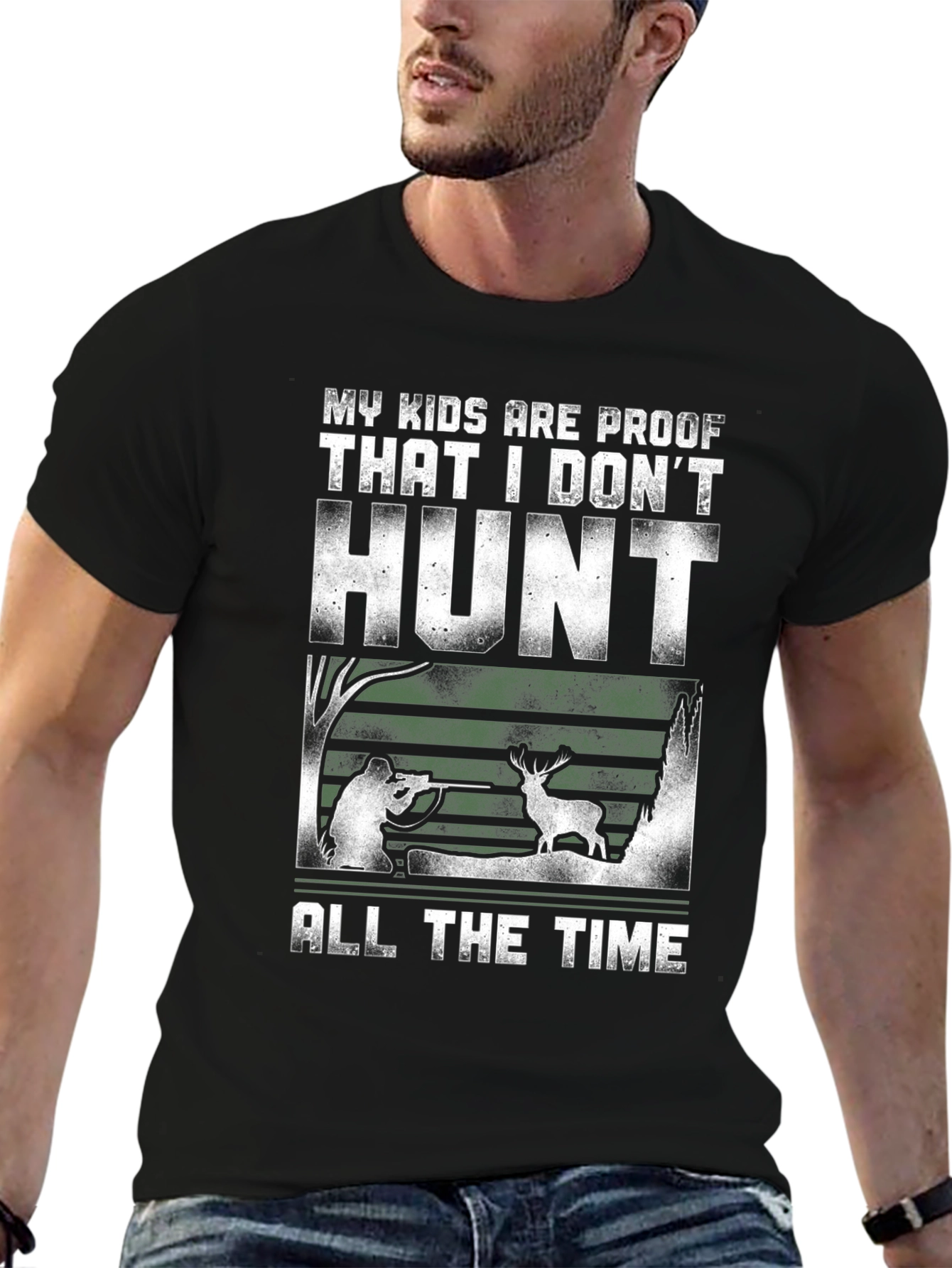 Humorous Hunting T-Shirt - My Kids Are Proof